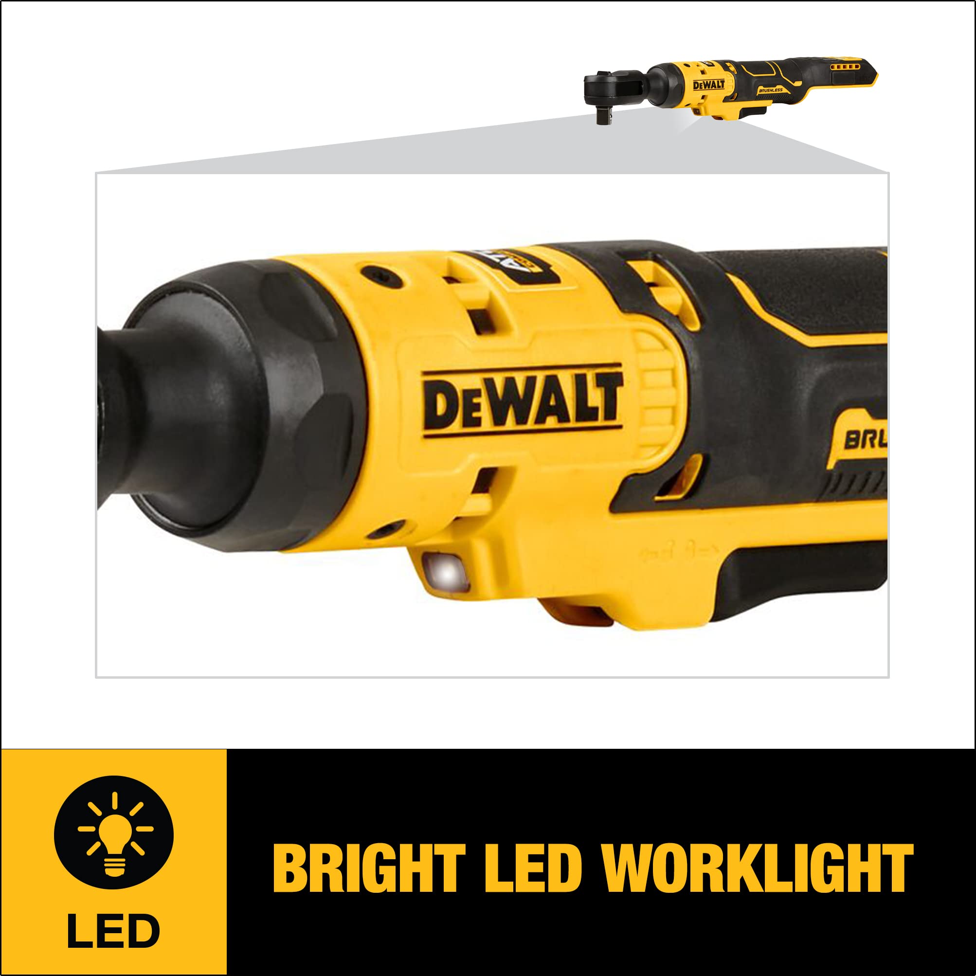 Open Box -  DEWALT ATOMIC 20-Volt MAX Cordless 1/2 in. Ratchet (Tool-Only)