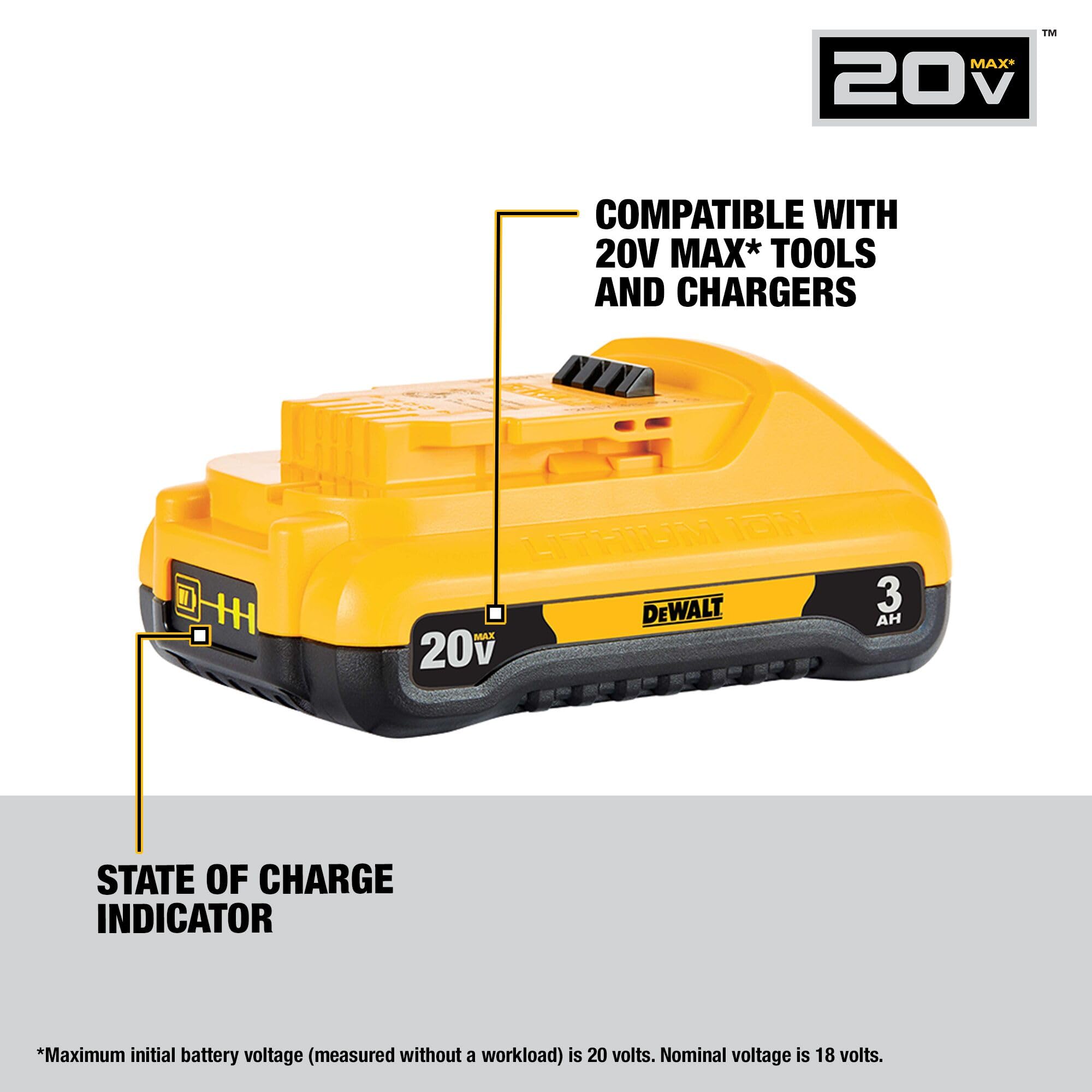 Open Box -  DEWALT DCB230-2 20V MAX Lithium Ion Battery Pack 3.0Ah, 2 pack