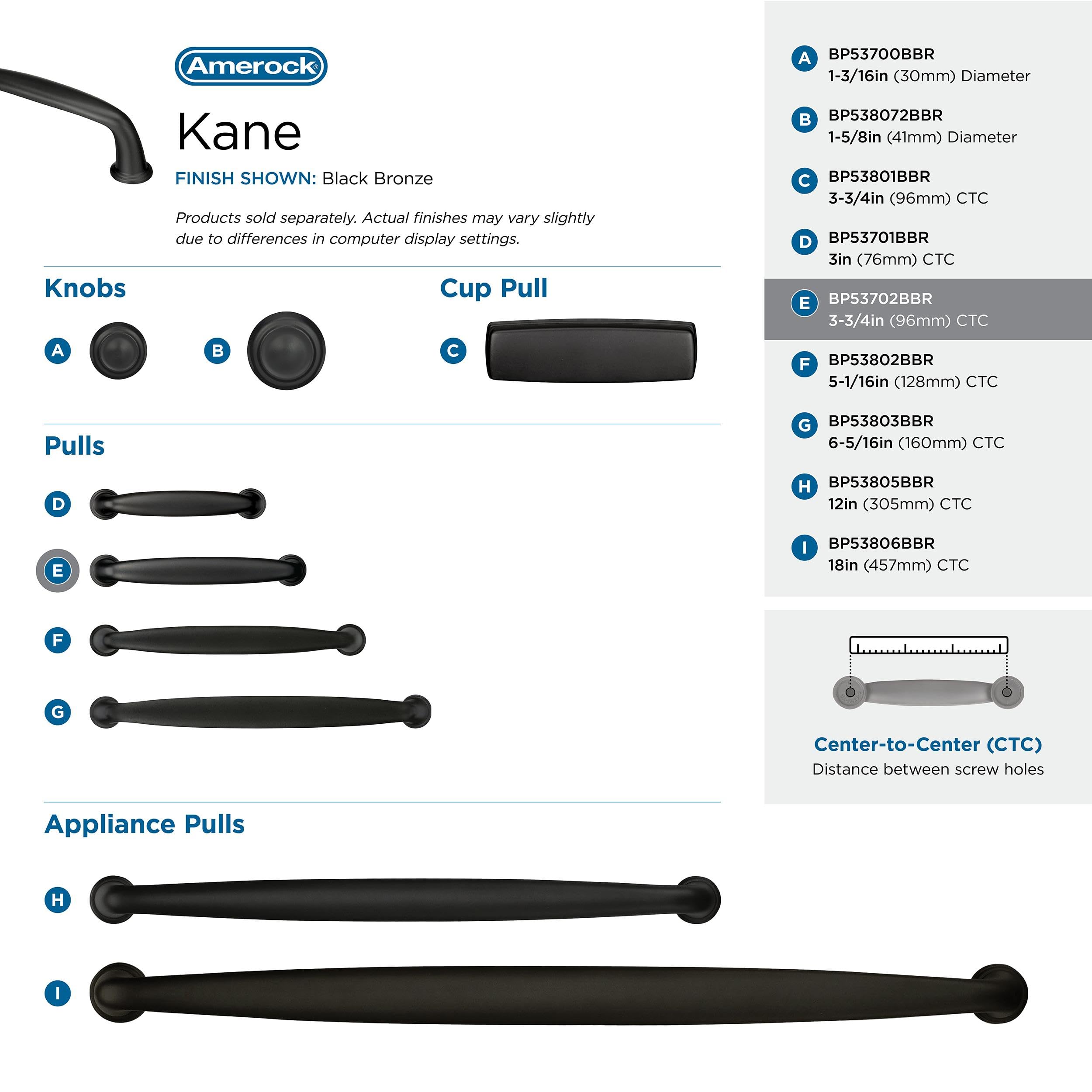 Open Box - Amerock BP53806BBR - Pulls Cabinet Hardware