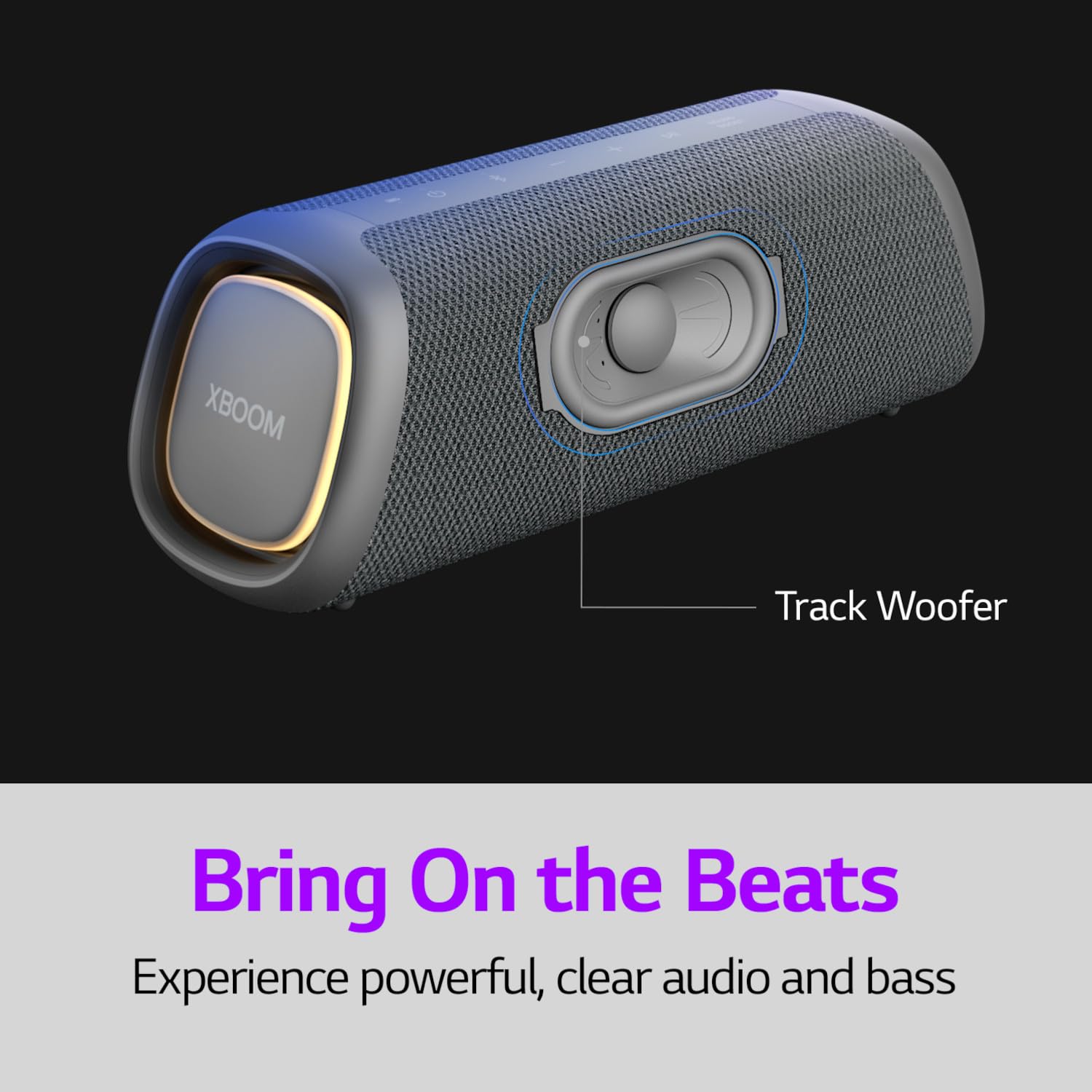 LG Xg5qgr Portable Gray Speakers 20w Bluetooth 2.1
