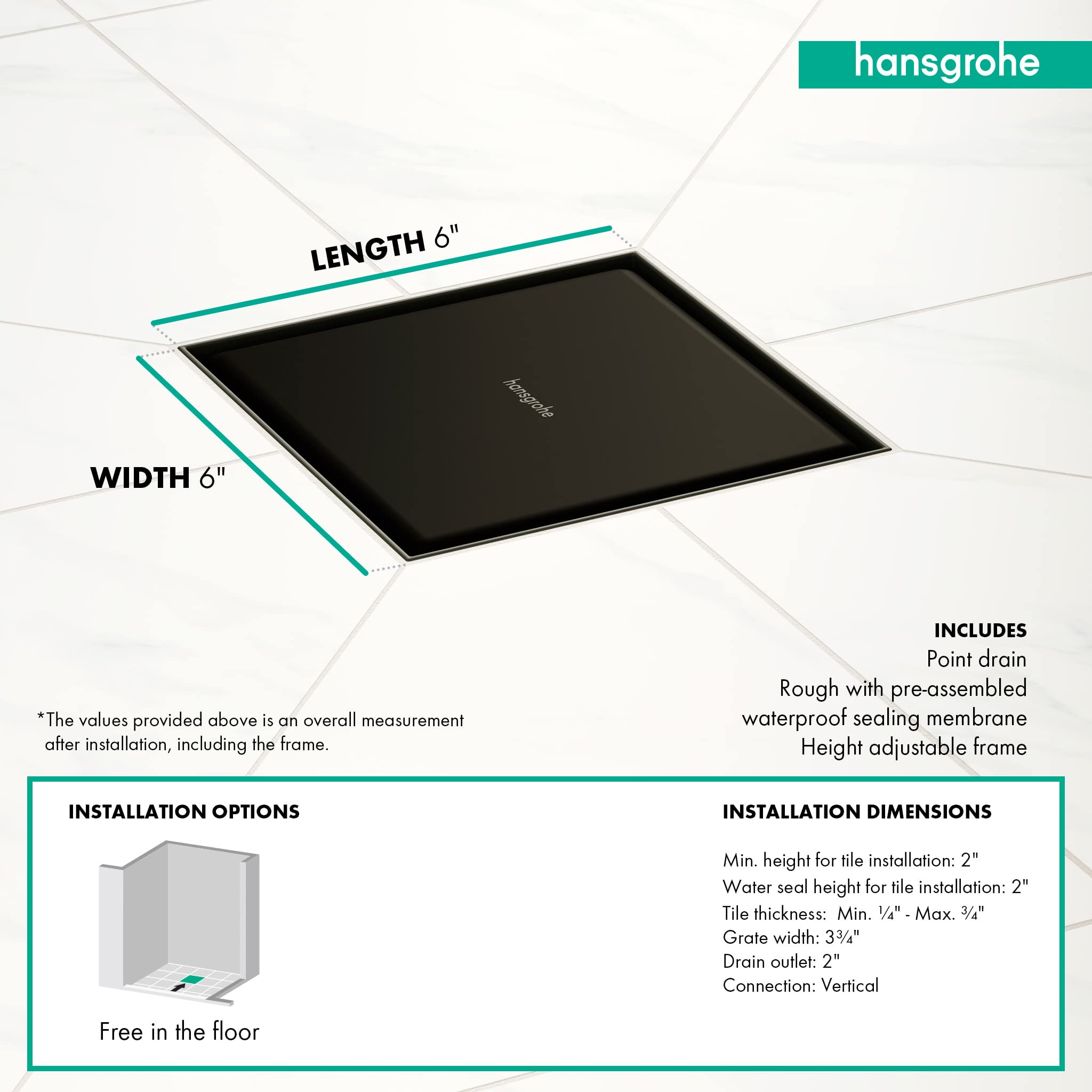 Open Box - Hansgrohe 56134671 - Shower Drains Showers