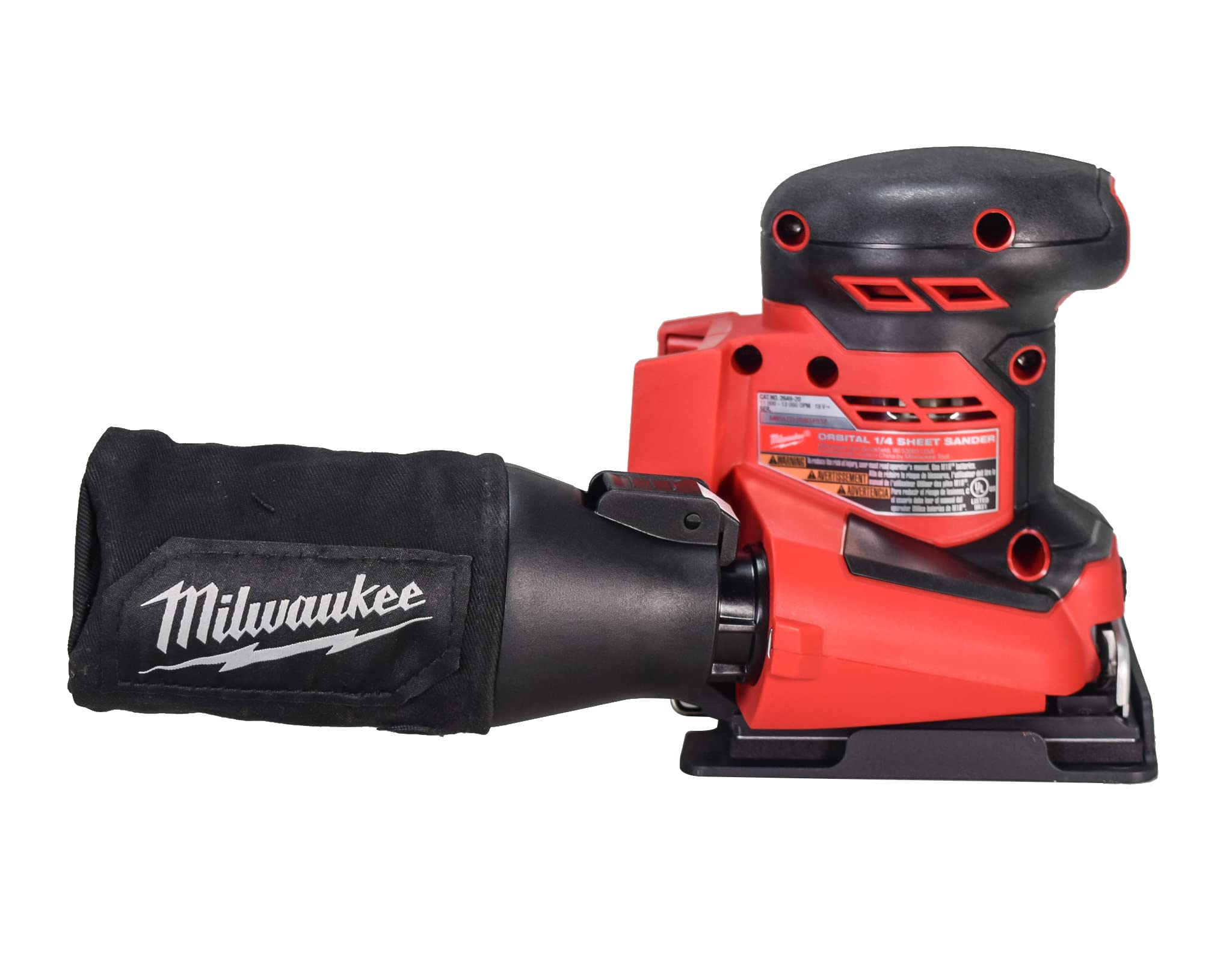 Open Box -  Milwaukee Tool M18 18V Lithium-Ion Cordless Orbital 1/4 Sheet Sander with Attachments (Tool Only) Milwaukee ToolBullseye Deals