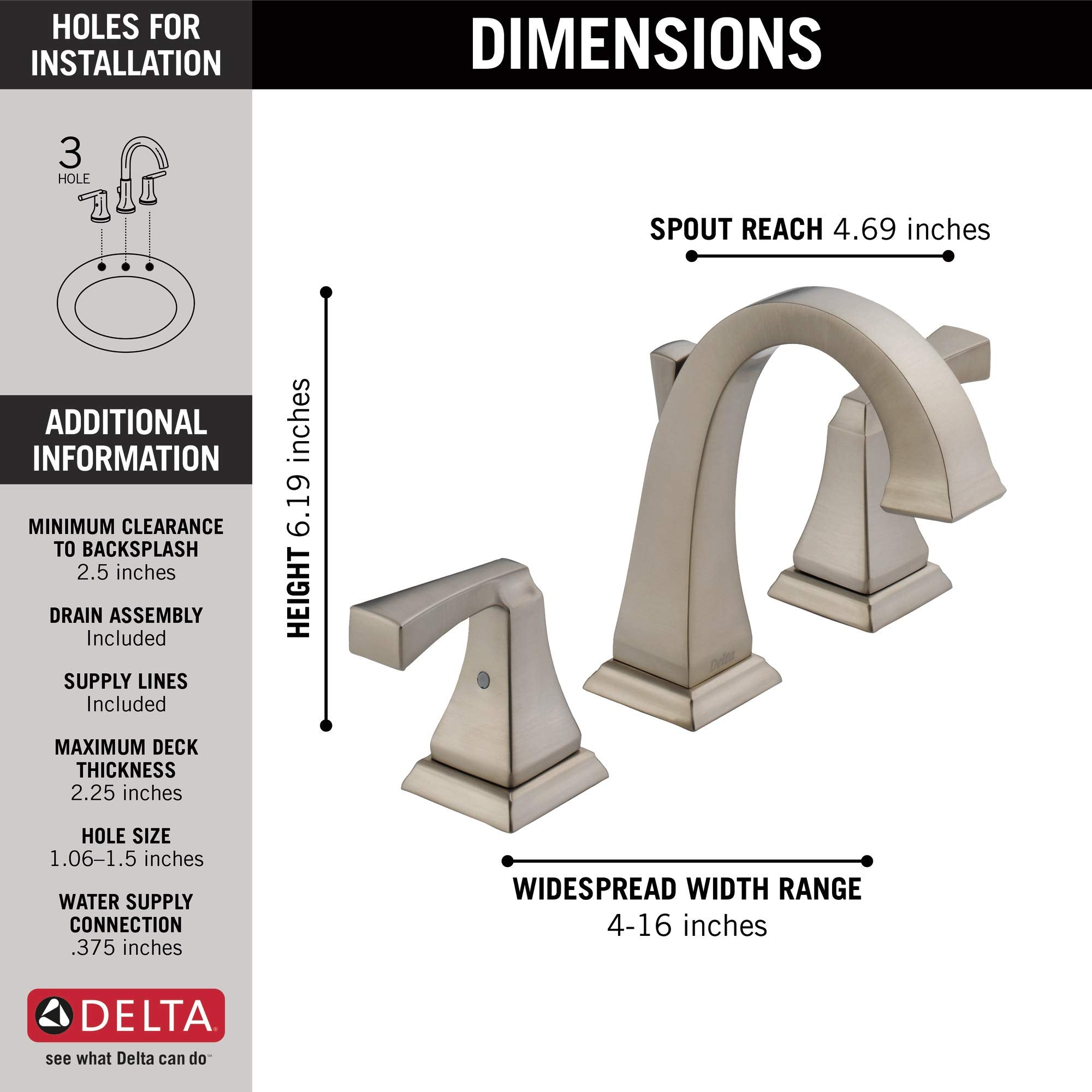 Open Box - Delta 3551-SSMPU-DST - Bathroom Sink Faucets Faucet