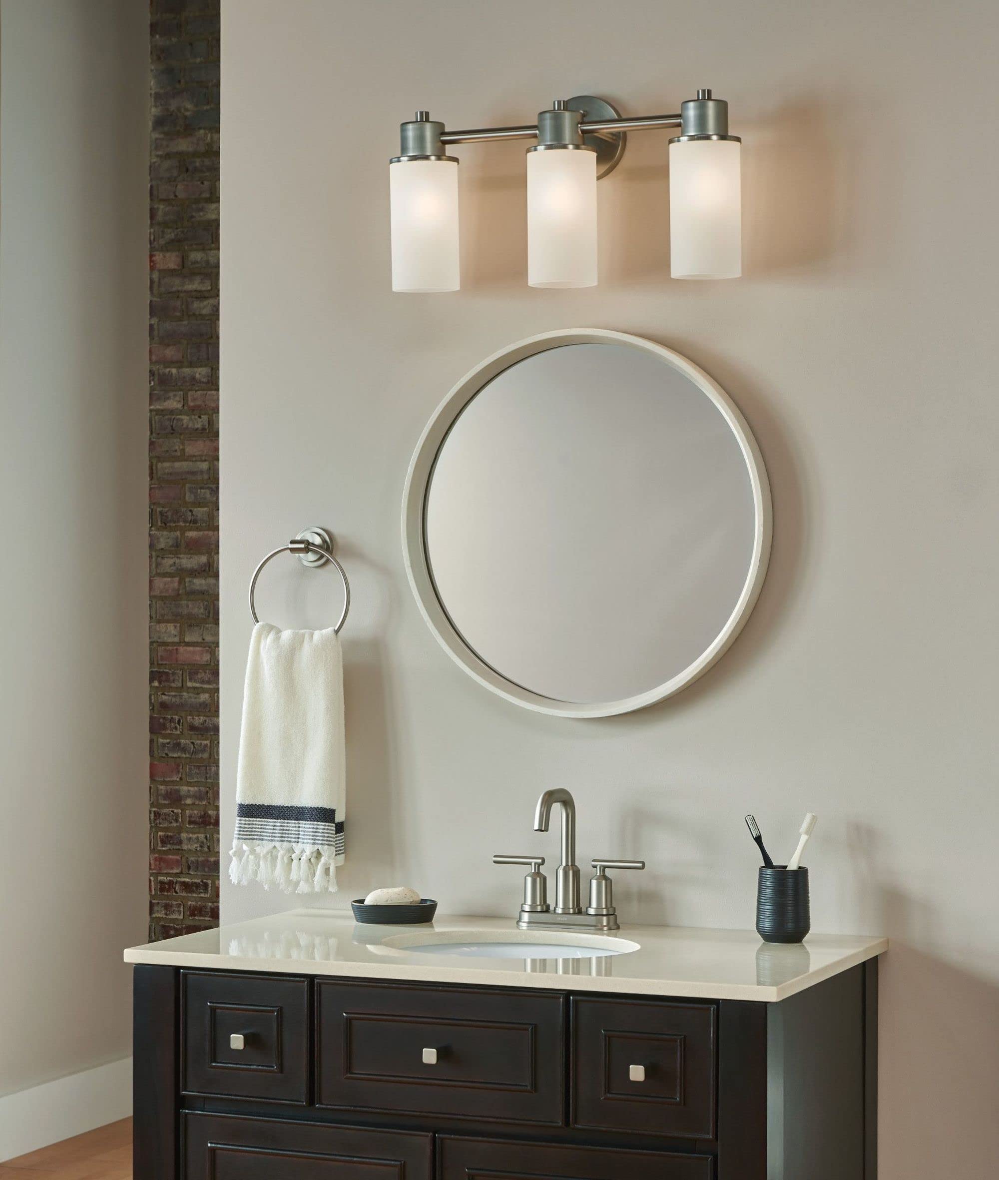 Open Box - Moen CSIDN0763BN 20.96" Wide 3 Vanity Lights from the Iso Collection