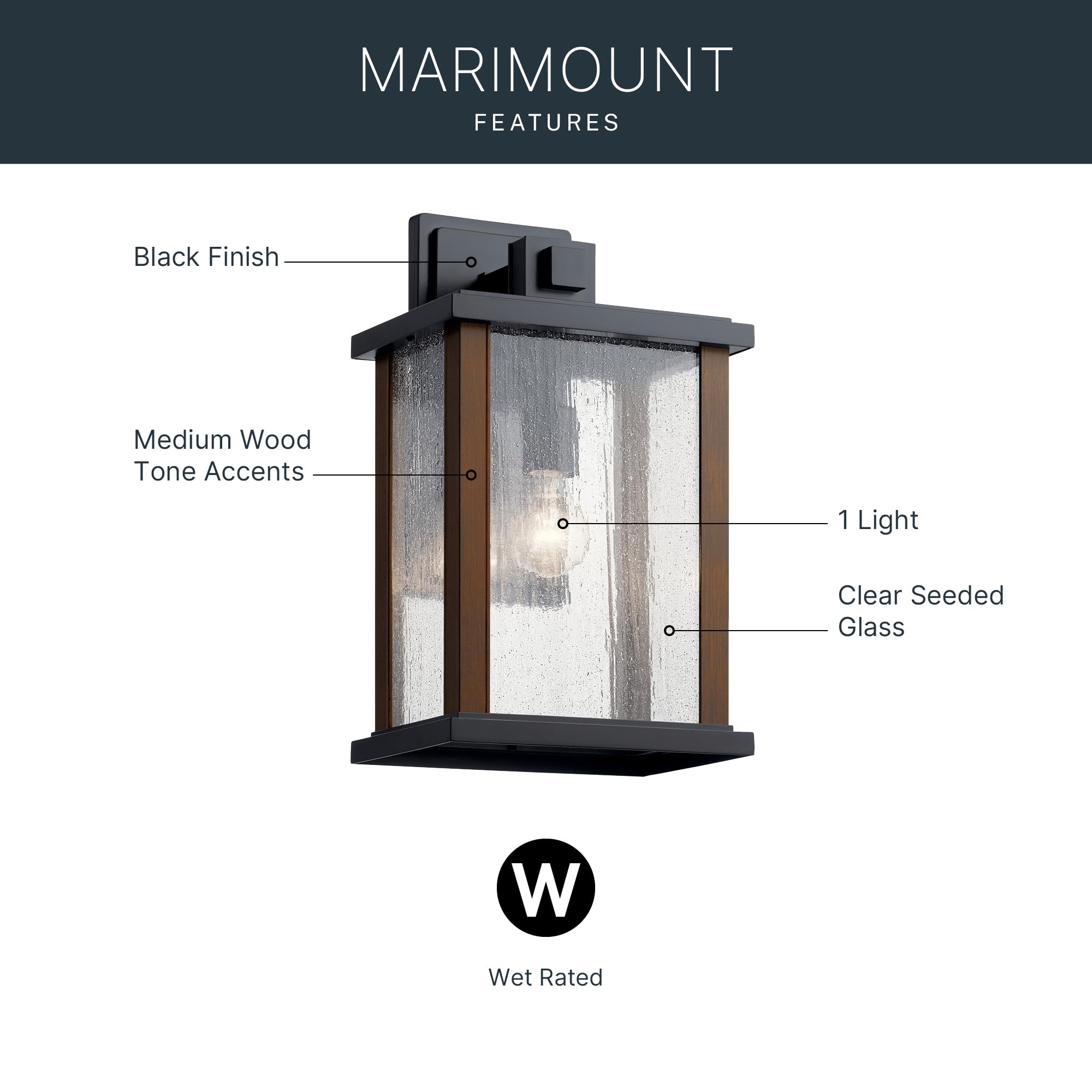 Open Box - Kichler 59018BK - Wall Sconces Outdoor Lighting
