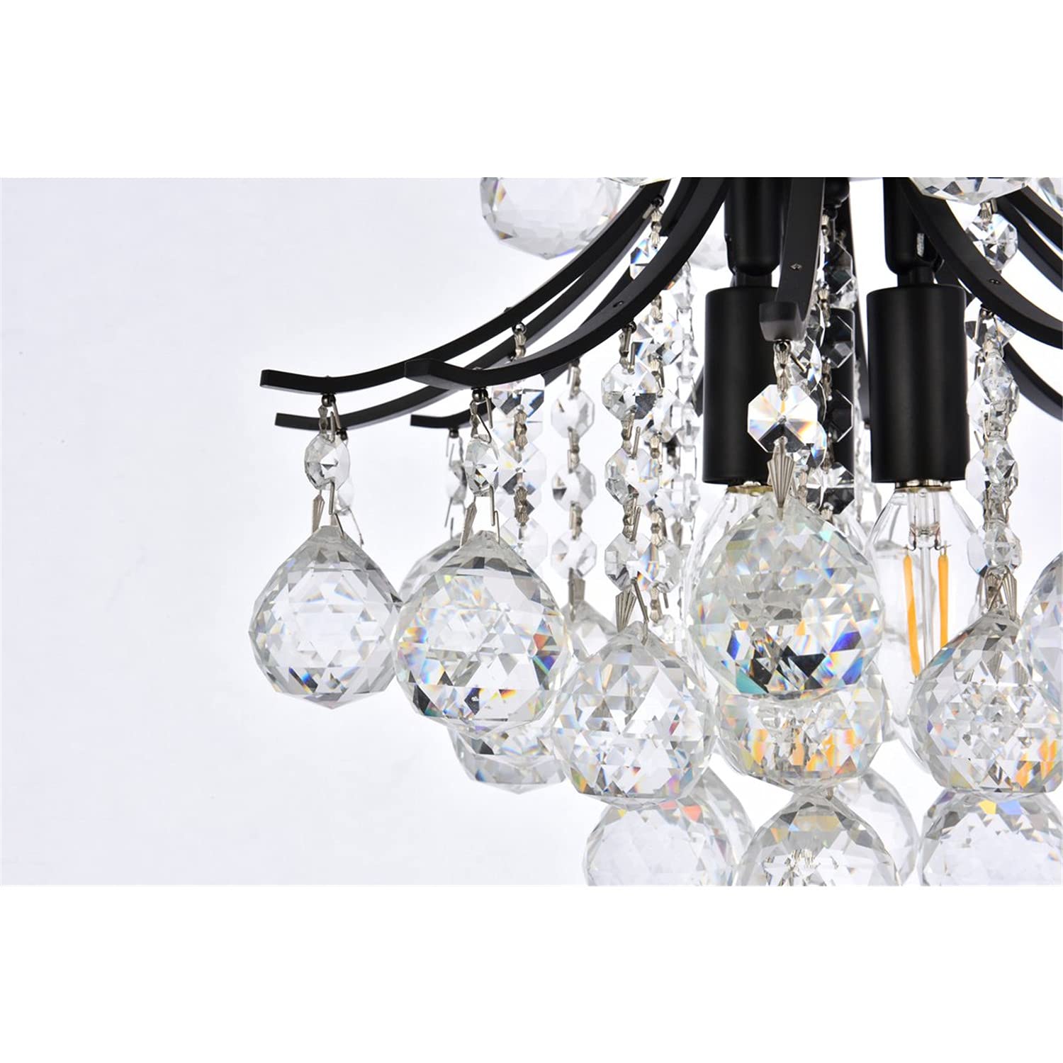 Open Box - Elegant Lighting V8000D12BK/RC - Pendants Indoor Lighting
