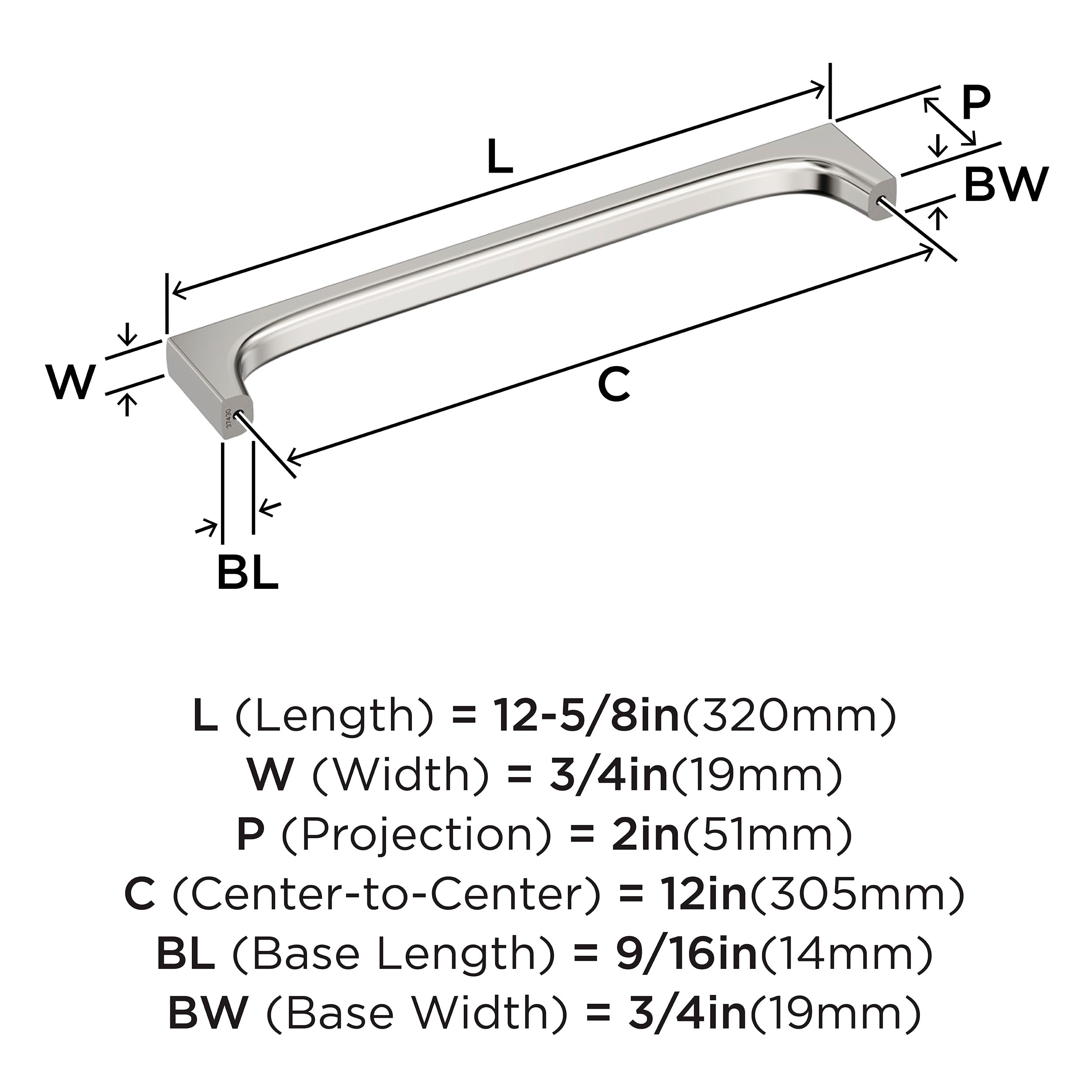 Open Box - Amerock BP37430PN - Pulls Cabinet Hardware