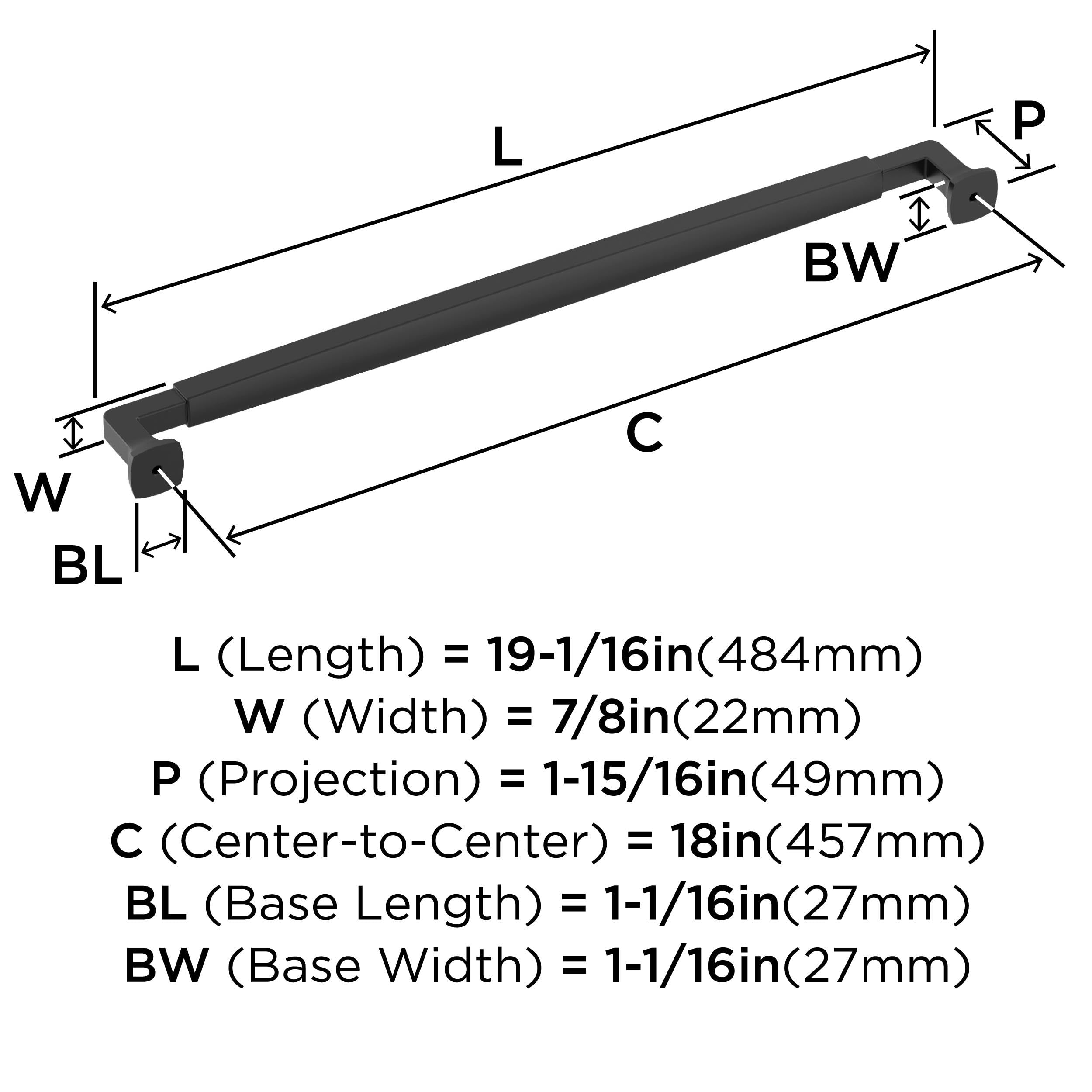 Open Box - Amerock BP54061FB - Pulls Cabinet Hardware