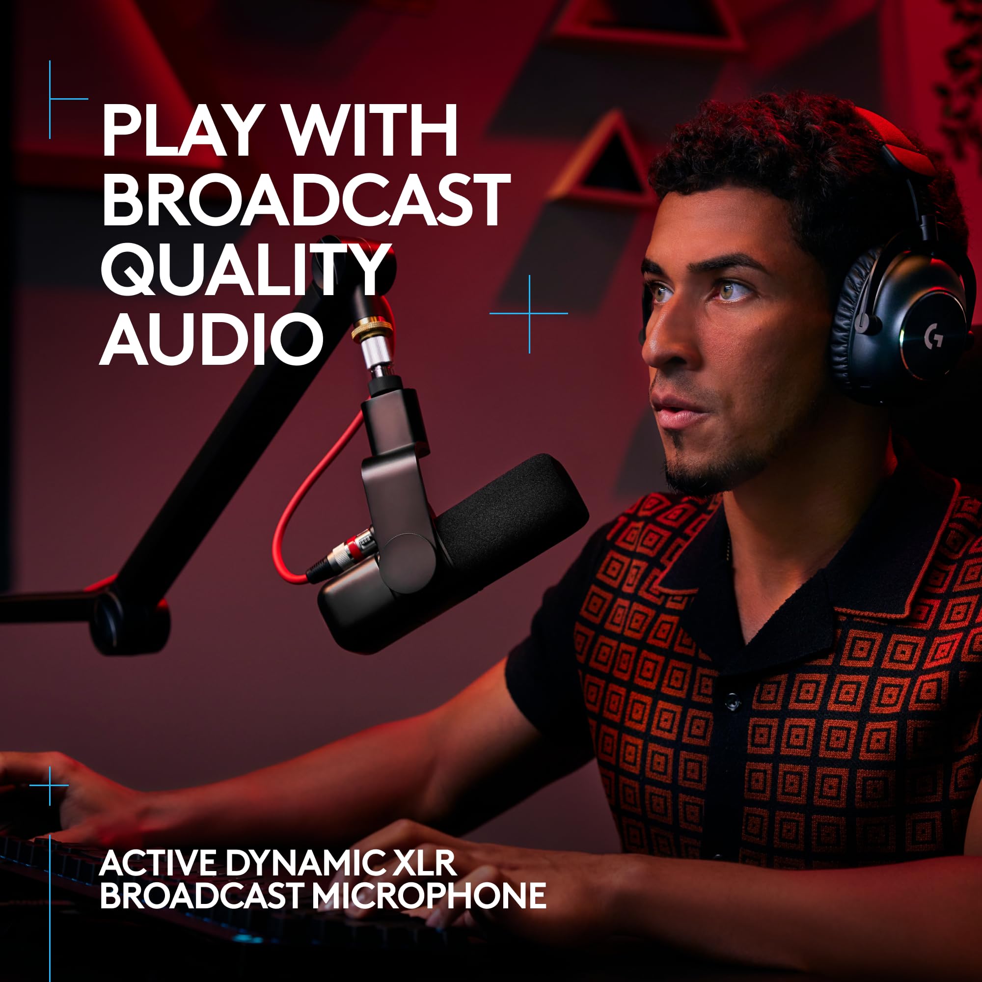 Refurbished - Logitech G Yeti Studio Active Dynamic XLR Broadcast Microphone - ClearAmp Preamp & Shockmount (Black)