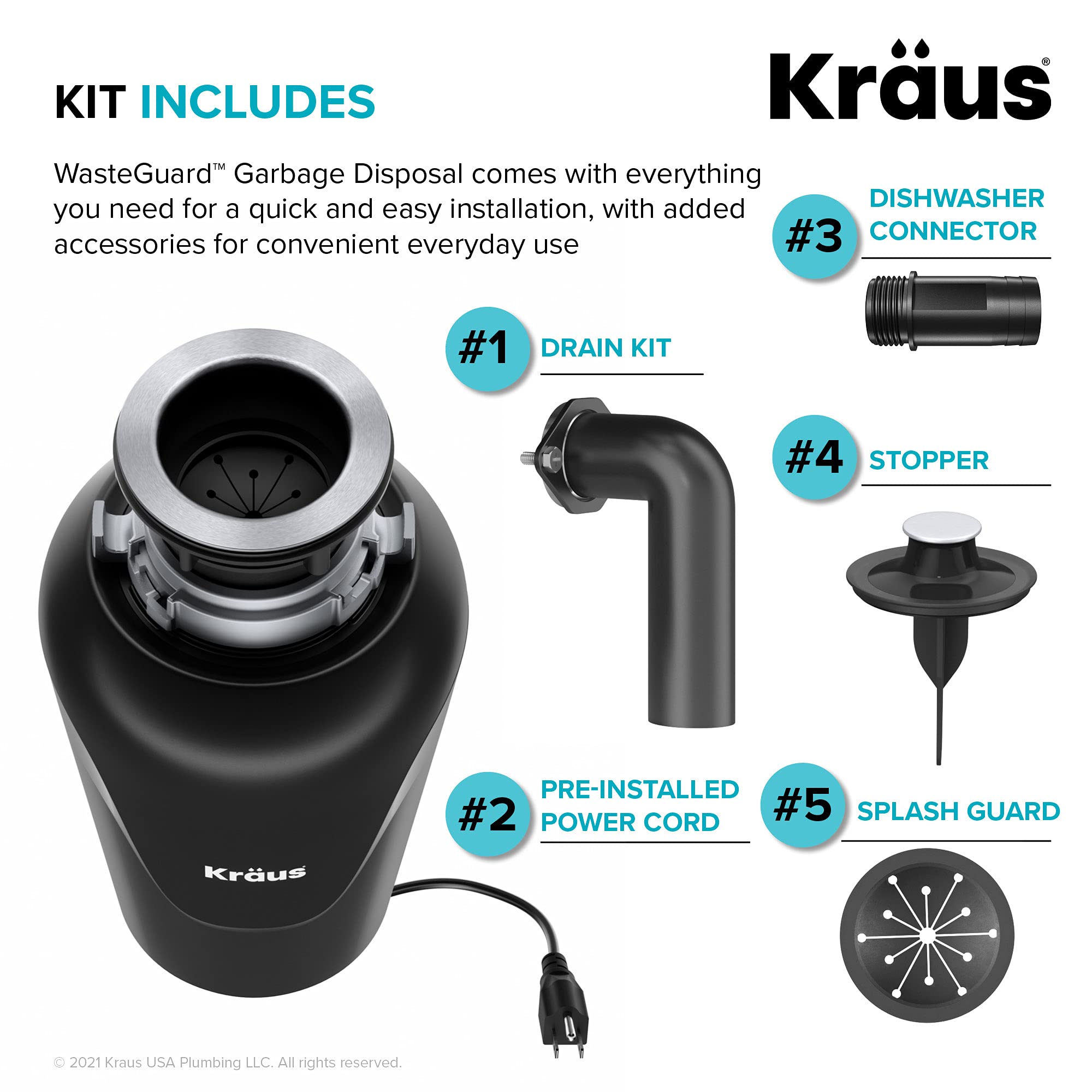 Open Box - Kraus KWD100-75MBL - Garbage Disposal Faucet