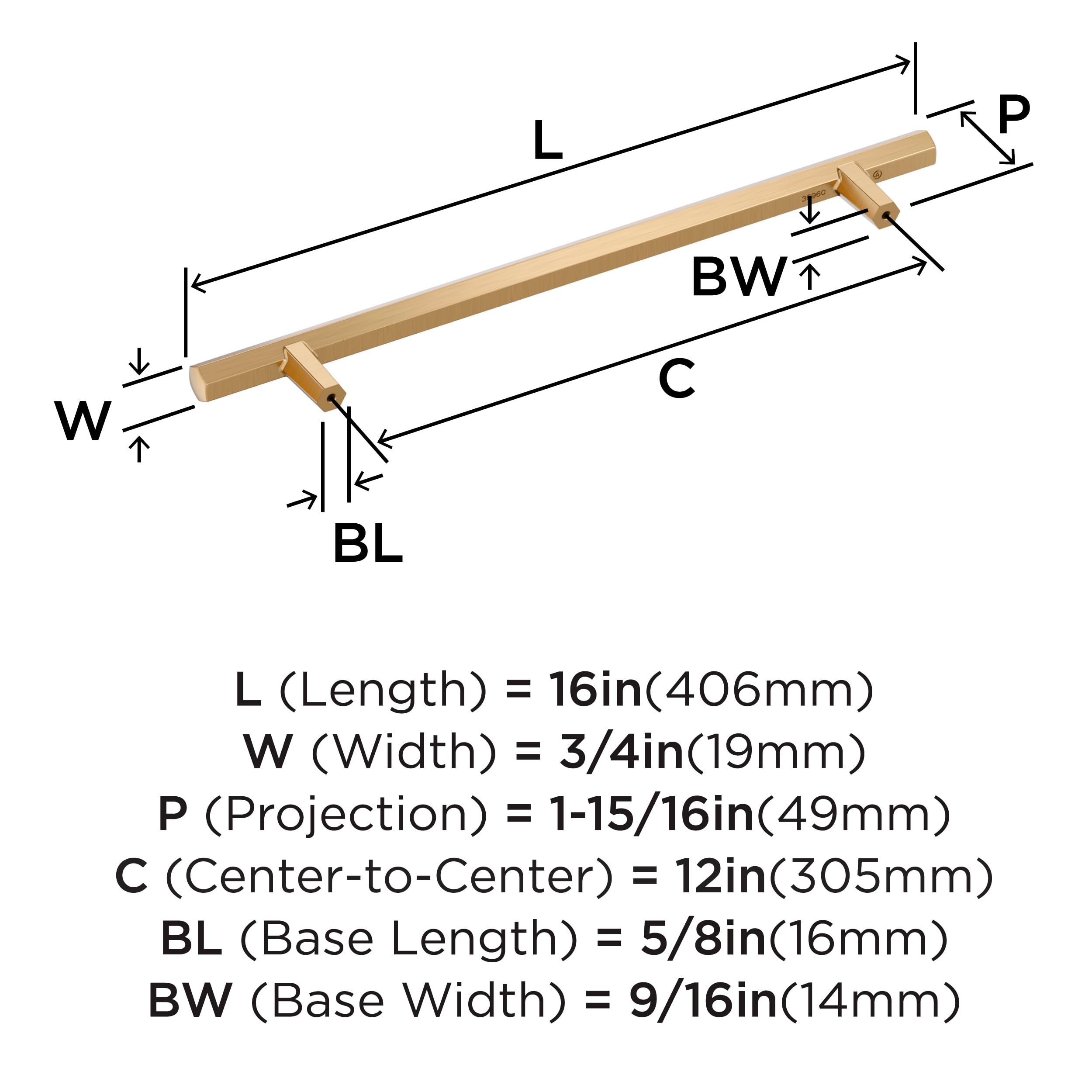 Open Box - Amerock BP36960CZ - Pulls Cabinet Hardware