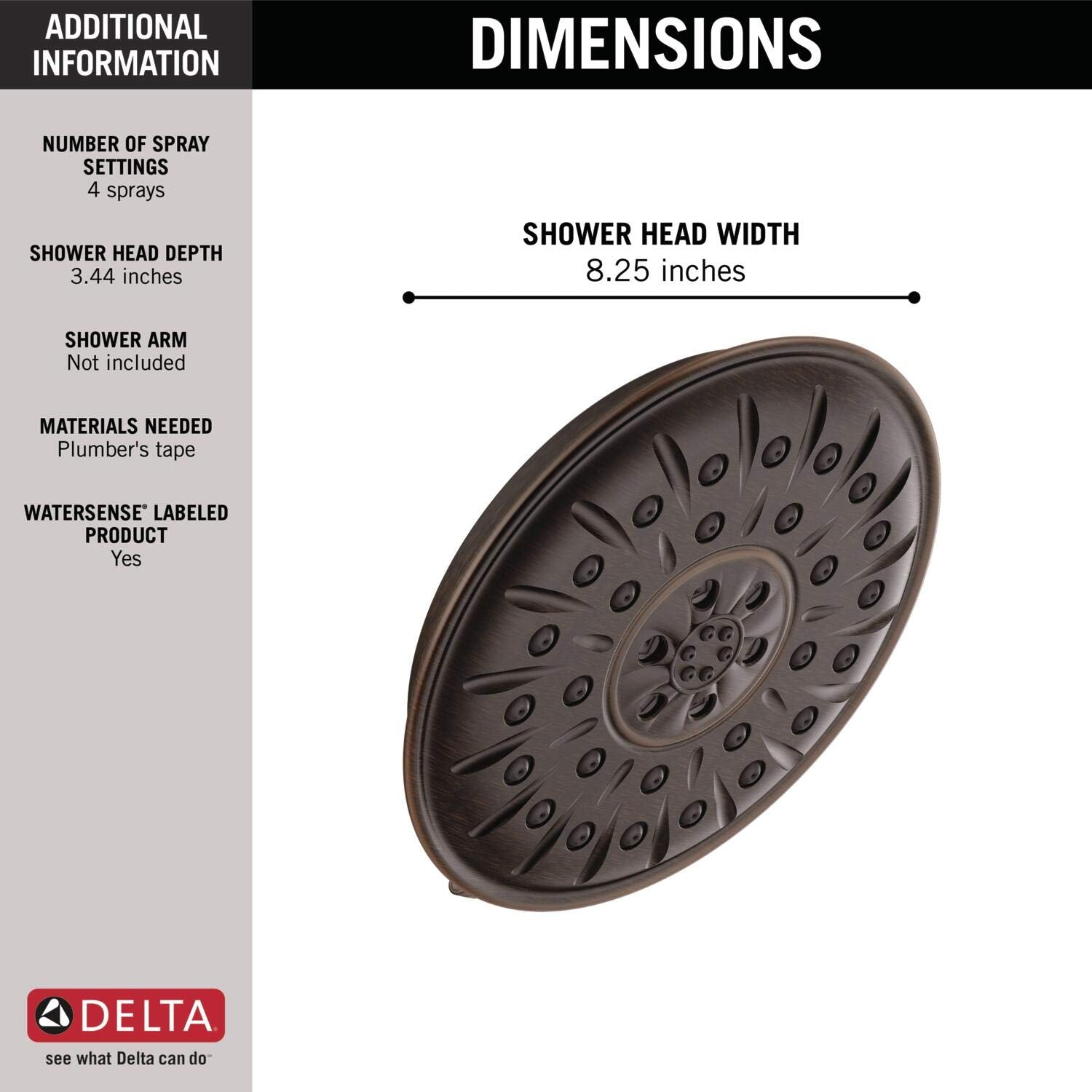 Open Box - Delta 52487-RB - Shower Heads Showers