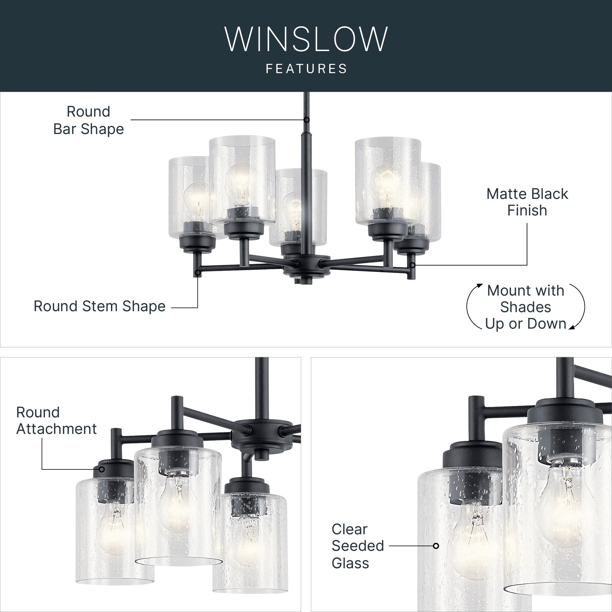 Open Box - Kichler 44030BK - Chandeliers Indoor Lighting