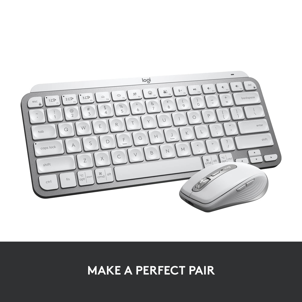 Used - MX Keys Mini Minimalist Wireless Illuminated Keyboard-PALE GREY-US-2.4GHZ/BT 920-010473