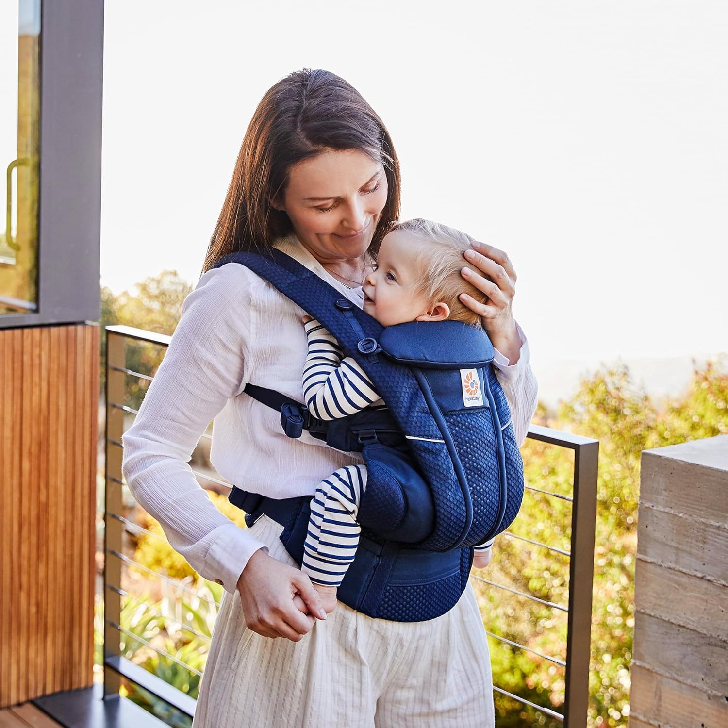 Ergobaby Omni Breeze Dark Blue Baby Carrier, 4 Positions