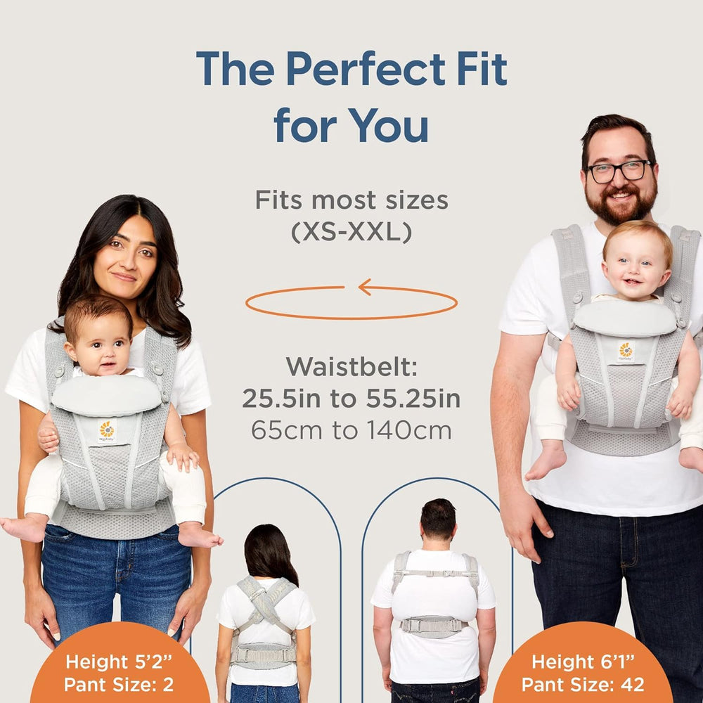 New - Ergobaby Omni Breeze Dark Blue Baby Carrier, 4 Positions
