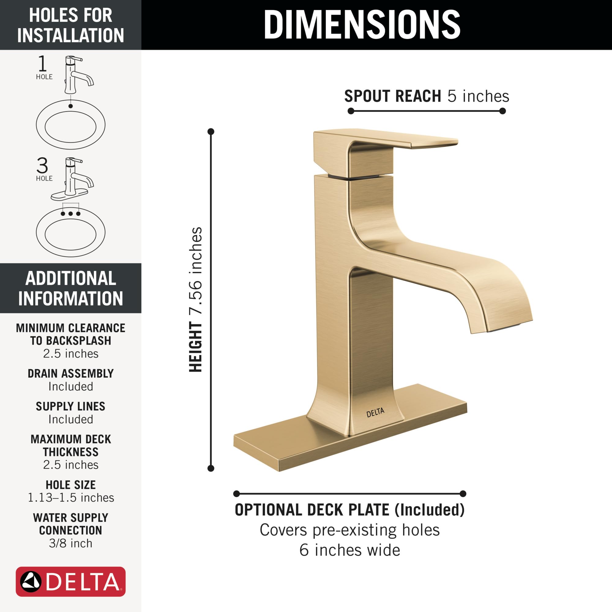 Open Box - Delta 539-CZMPU-DST - Bathroom Sink Faucets Faucet