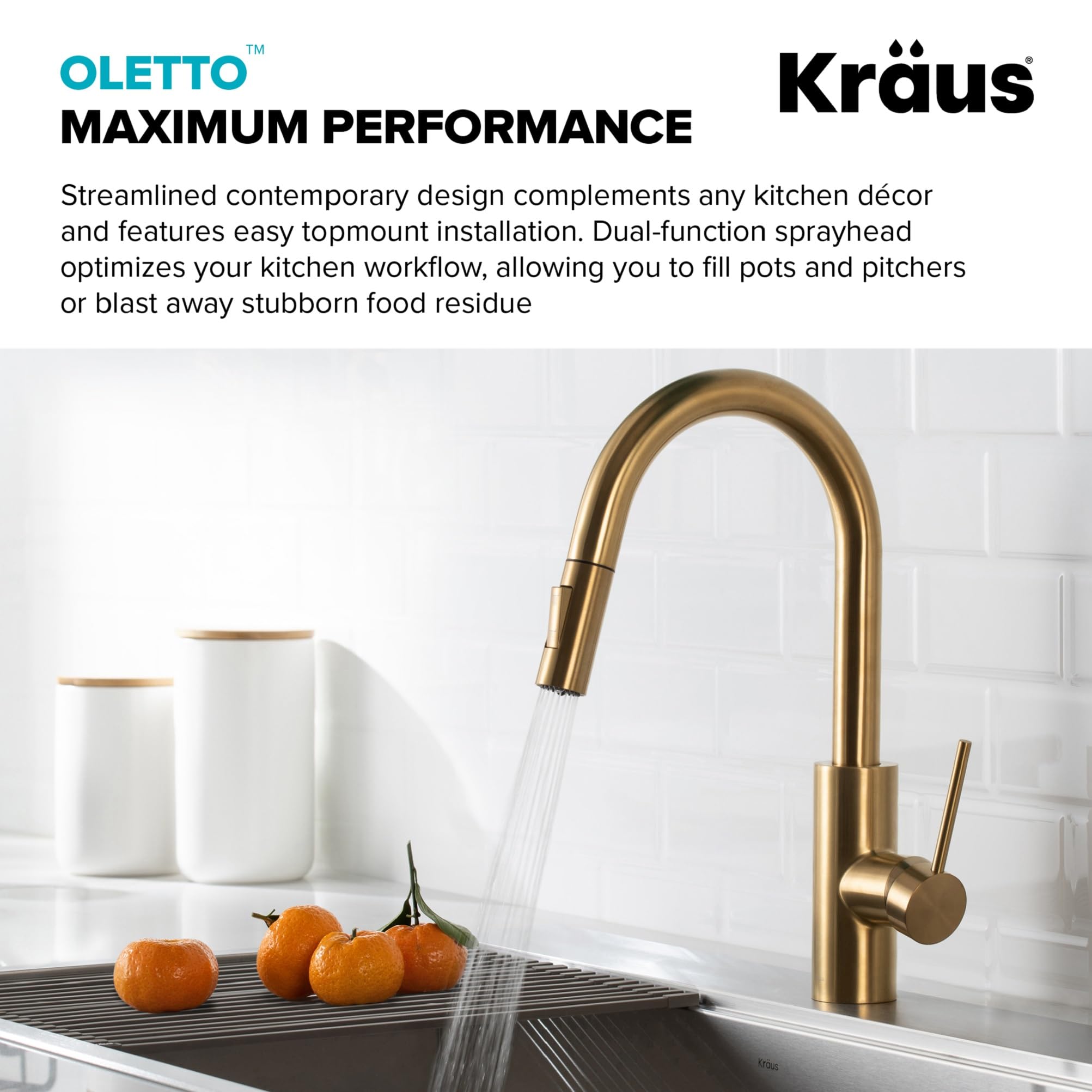 Open Box - Kraus KPF-2620-FF-100BB - Kitchen Faucet
