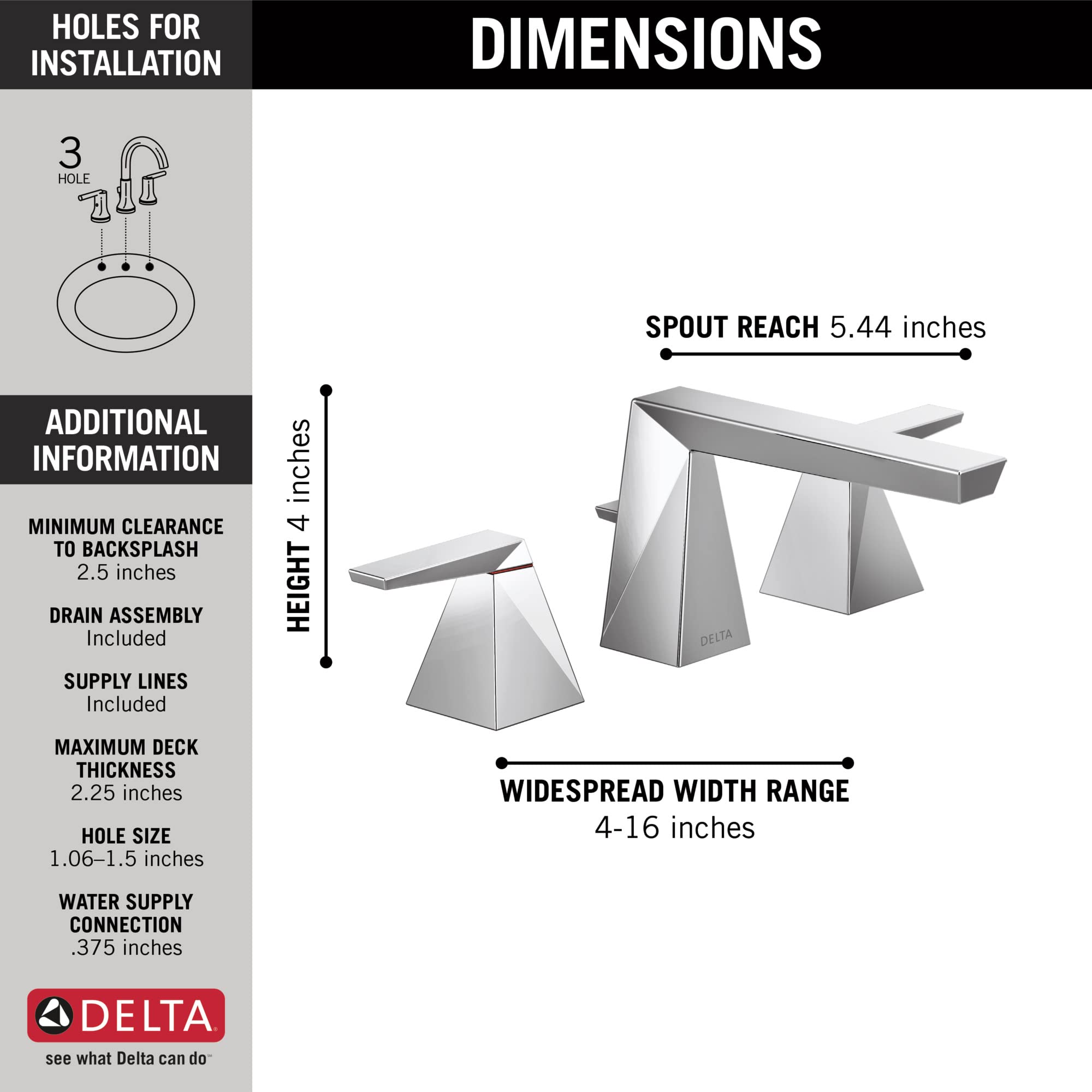 Open Box - Delta 35543-PR-MPU-DST - Bathroom Sink Faucets Faucet