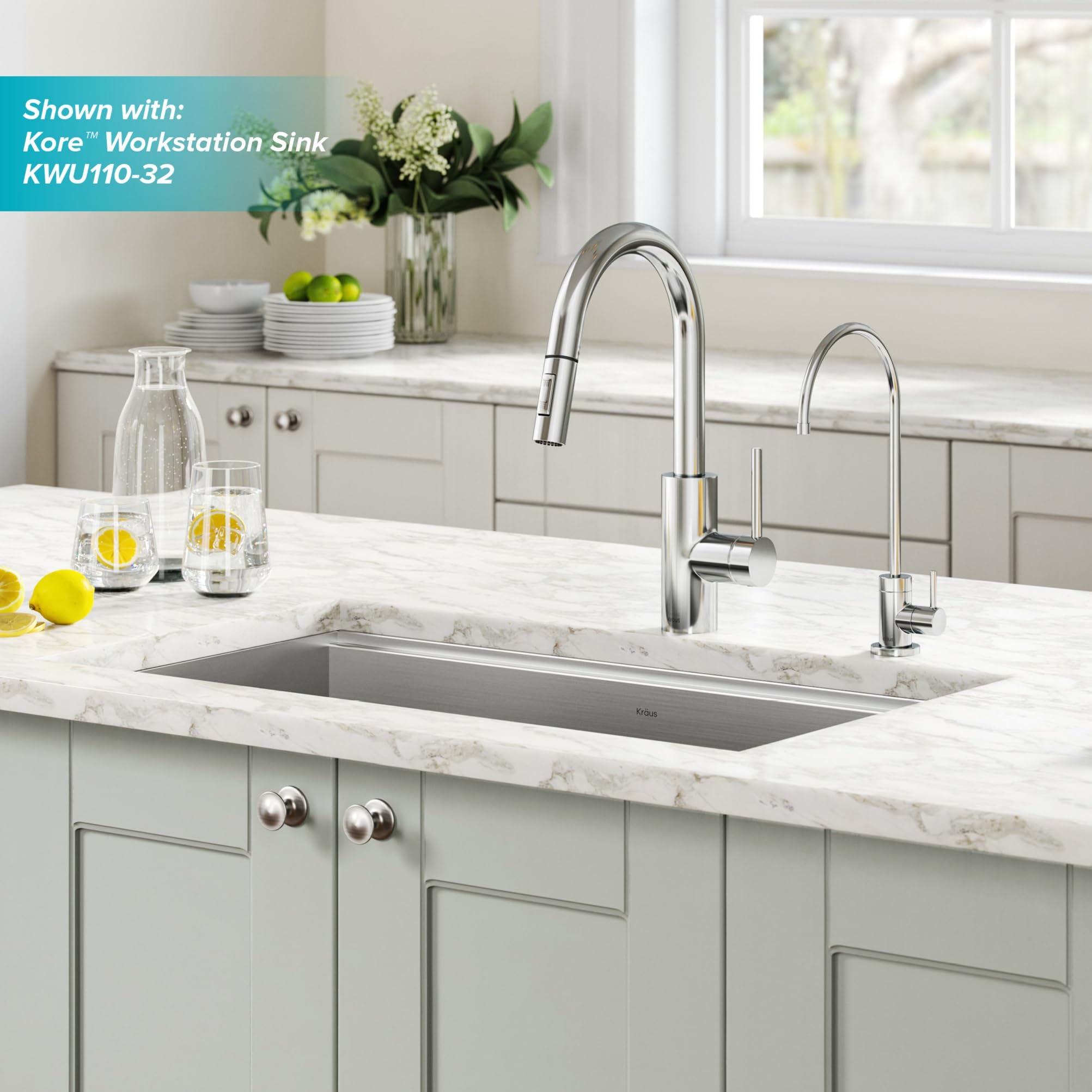 Open Box - Kraus KPF-2620-FF-100CH - Kitchen Faucet
