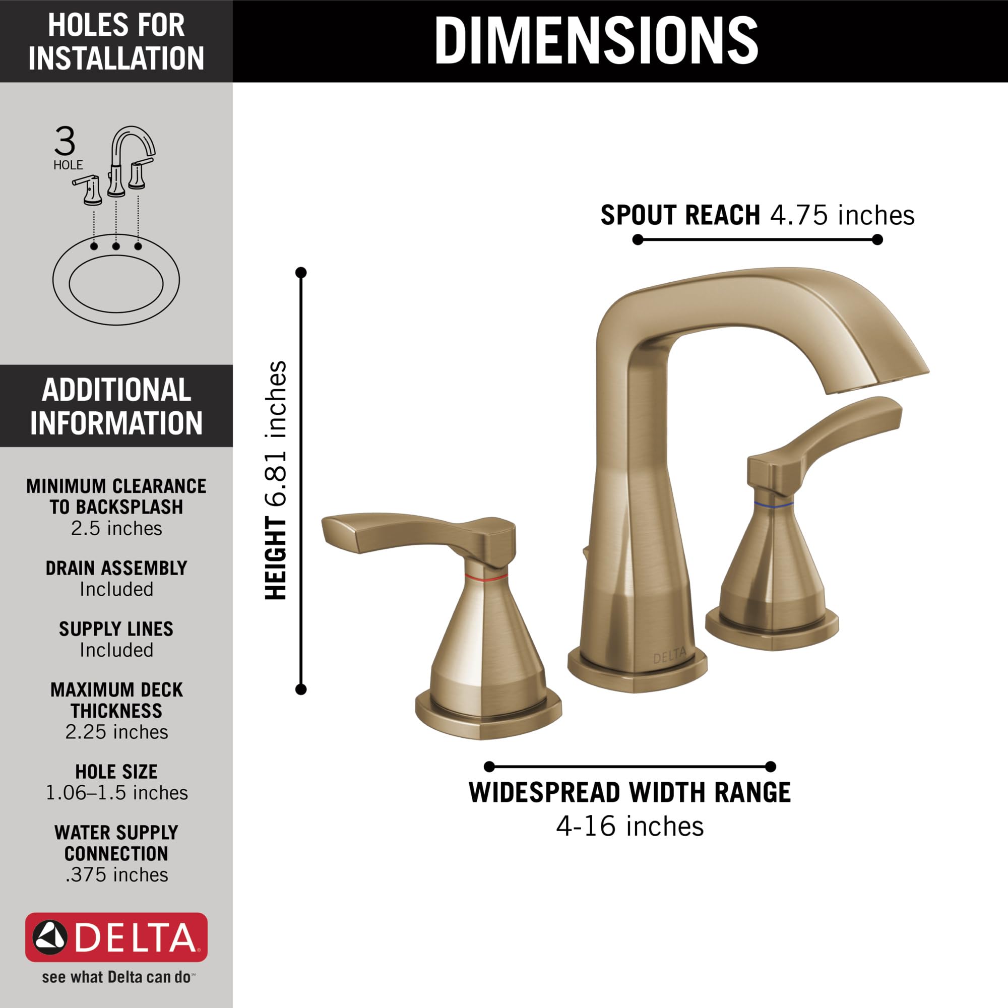 Open Box - Delta 35776-CZ-PR-MPU-DST - Bathroom Sink Faucets Faucet