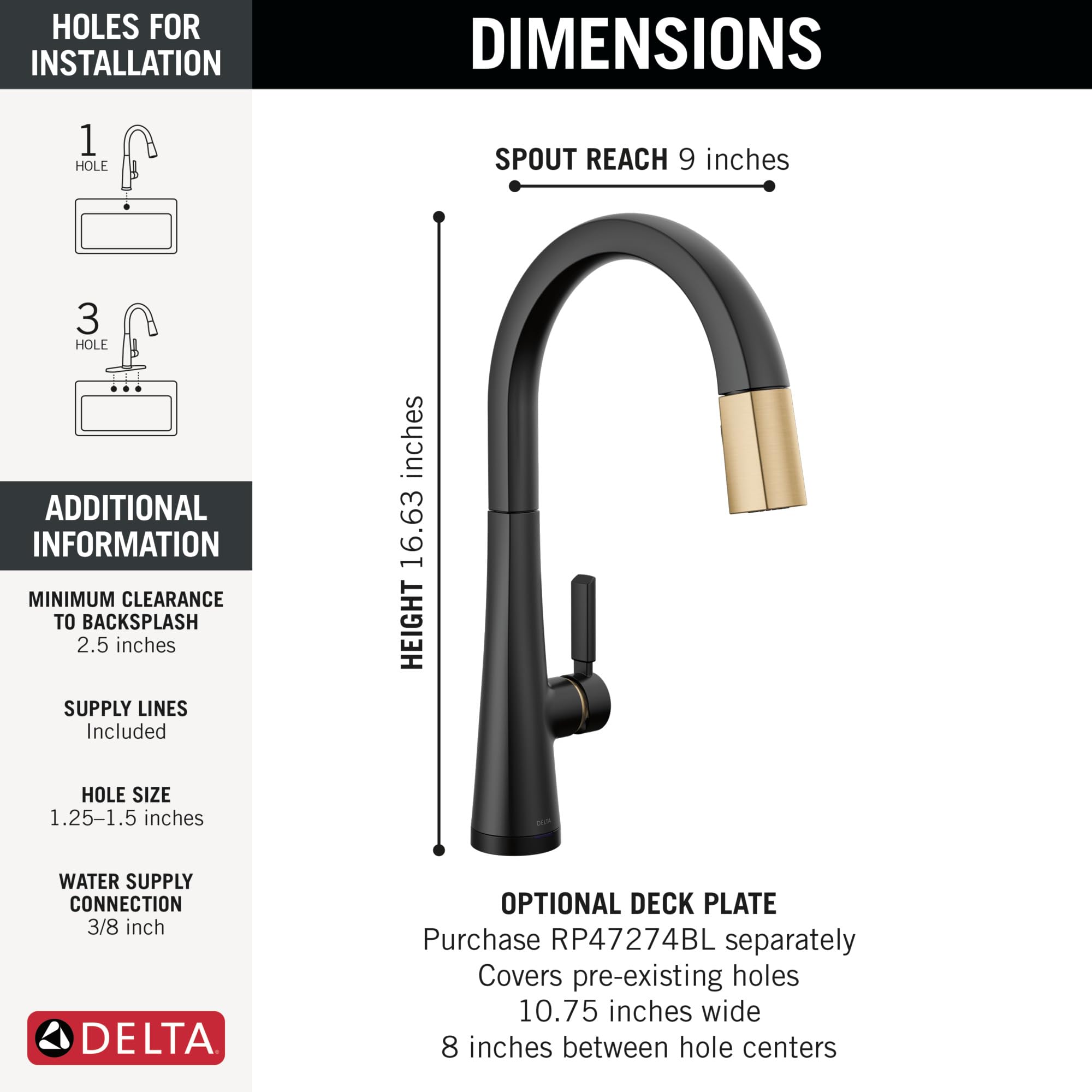 Open Box - Delta 9191TL-GZ-PR-DST - Kitchen Faucet