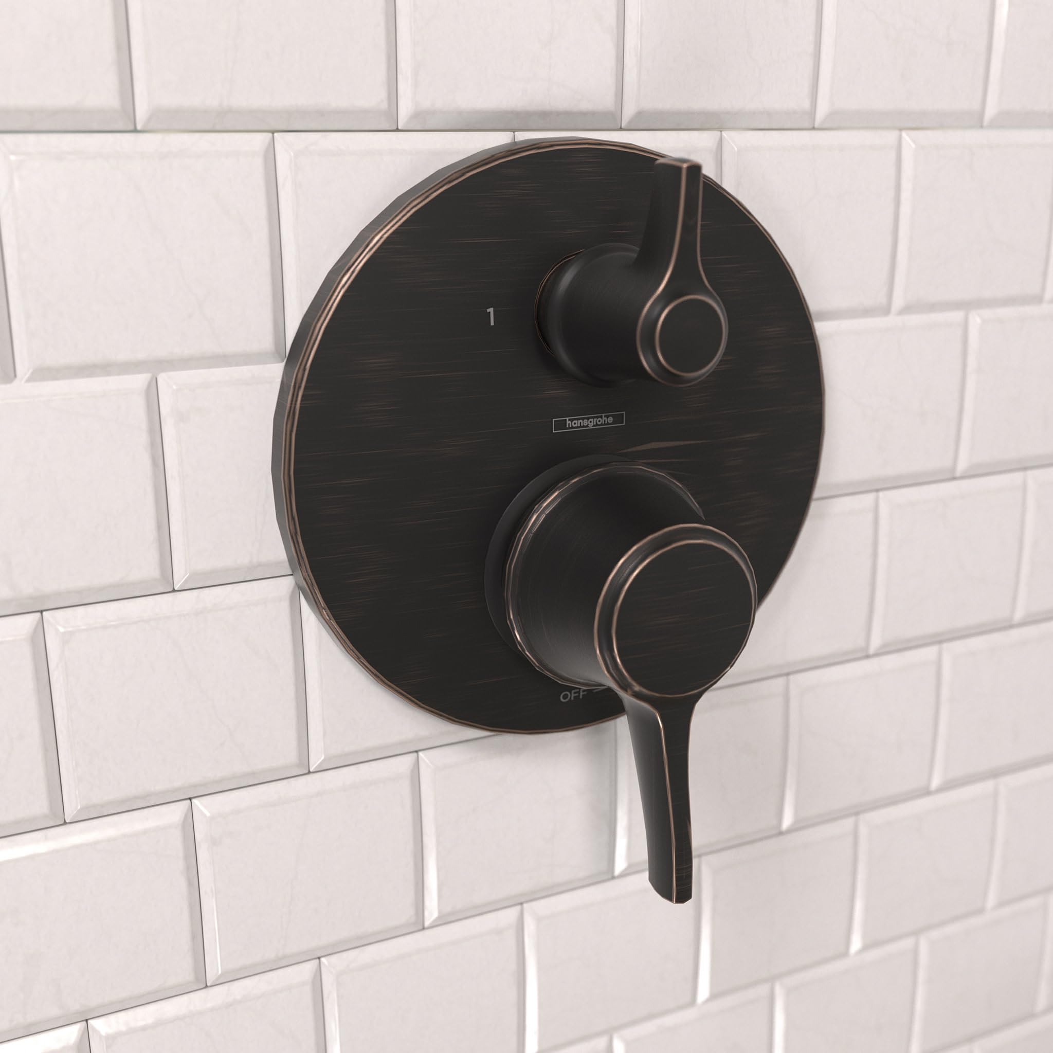 Open Box - Hansgrohe 4449920 Metris C Pressure Balanced Valve Trim with Integrated Diverter - Less Valve