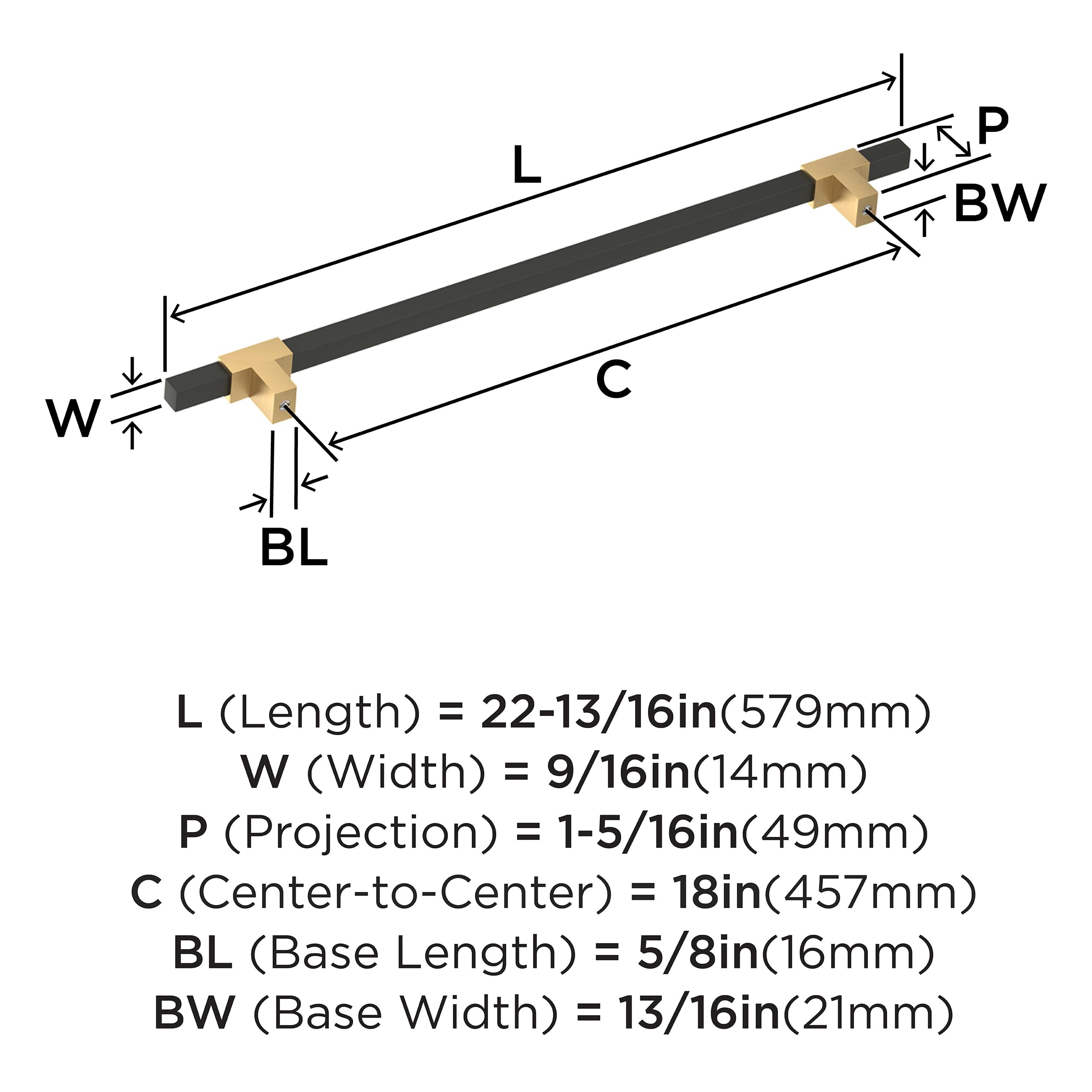 Open Box - Amerock BP54091CZMB - Pulls Cabinet Hardware