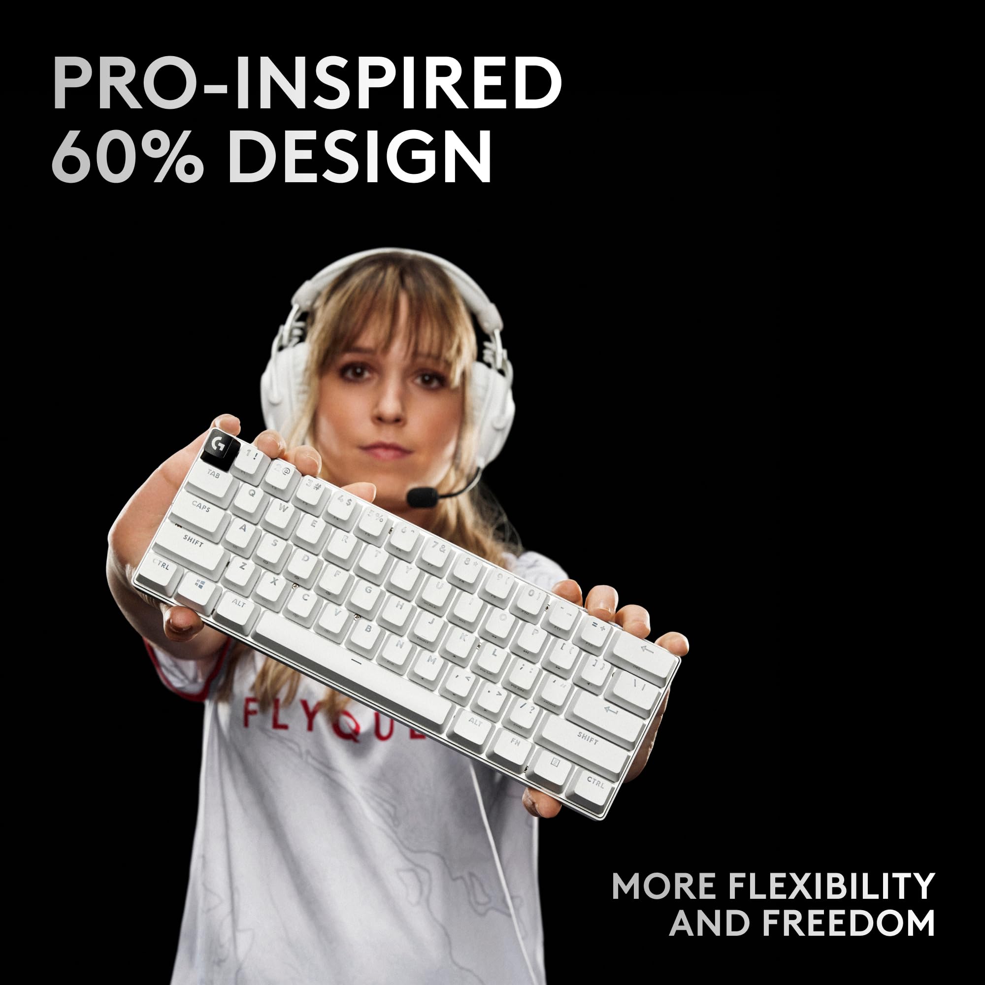Refurbished - PRO X 60 LIGHTSPEED Wireless Gaming Keyboard (Tactile)-MAGENTA-US-2.4GHZ/BT-N/A-AMR-403-TACTILE SWIT