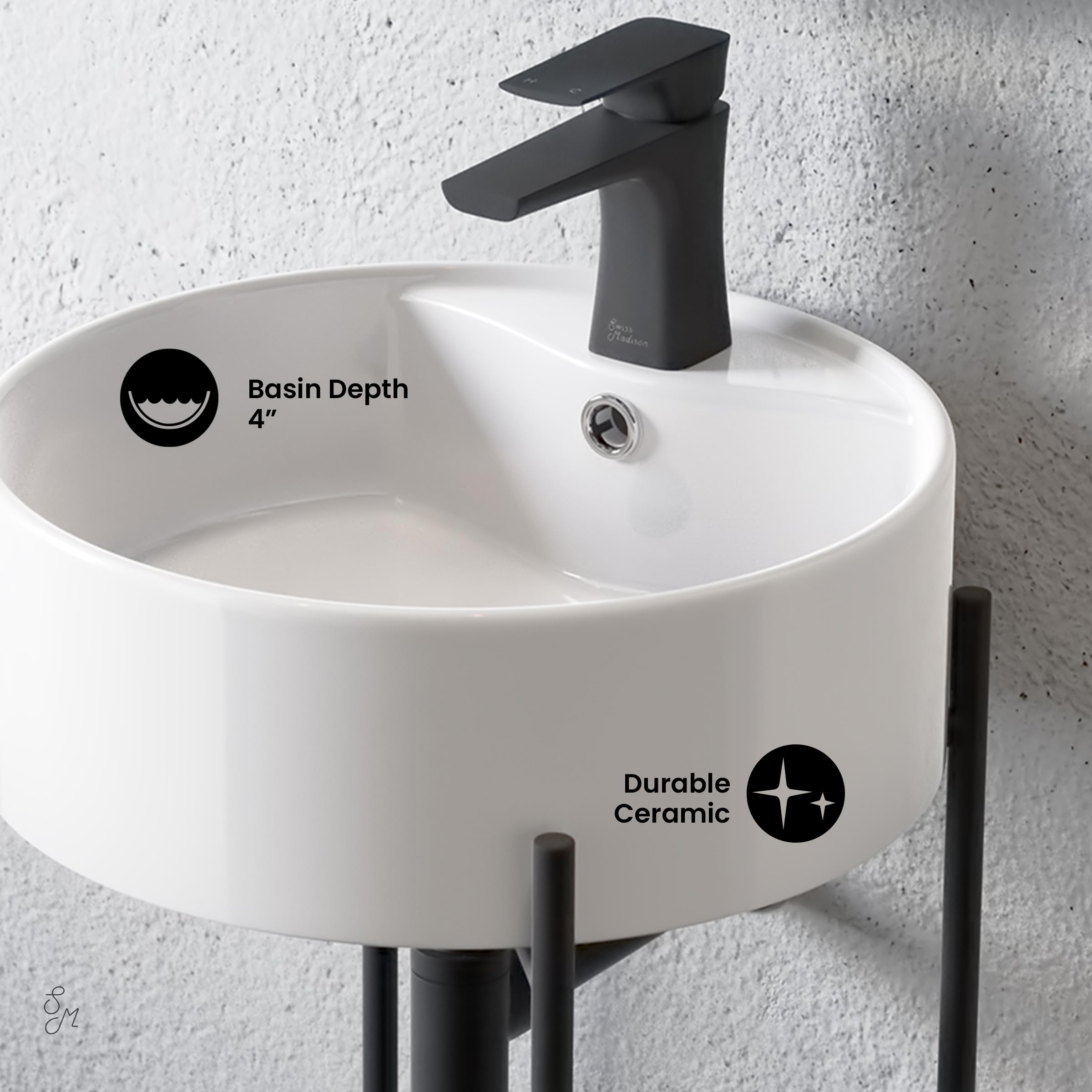 Open Box - Swiss Madison SM-CS800MB - Lavatory Sink Fixture