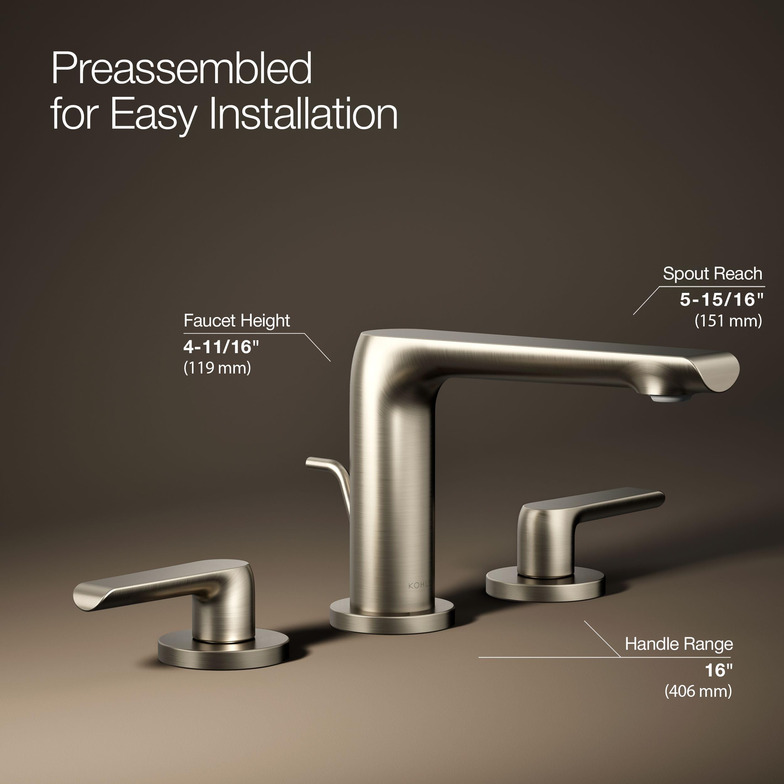 Open Box - Kohler K-97352-4-BN - Bathroom Sink Faucets Faucet