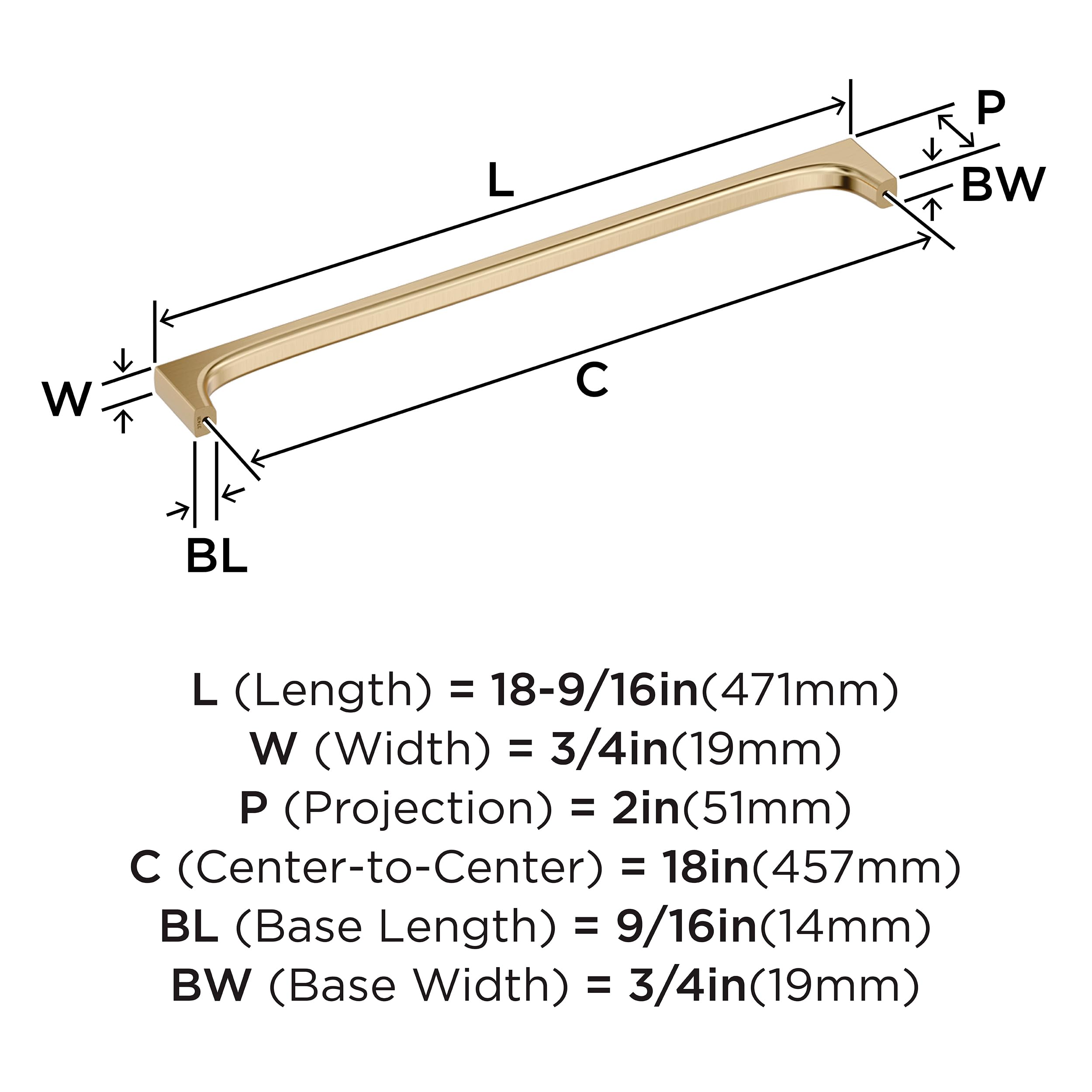 Open Box - Amerock BP37431BBZ - Pulls Cabinet Hardware