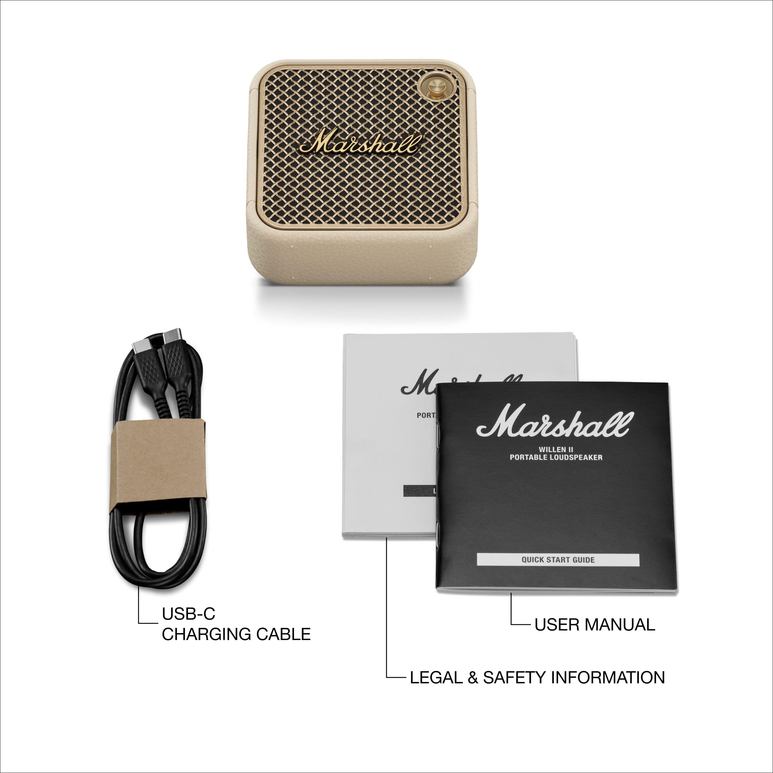 Certified Refurbished - Marshall - Willen II Portable Bluetooth Speaker - Cream