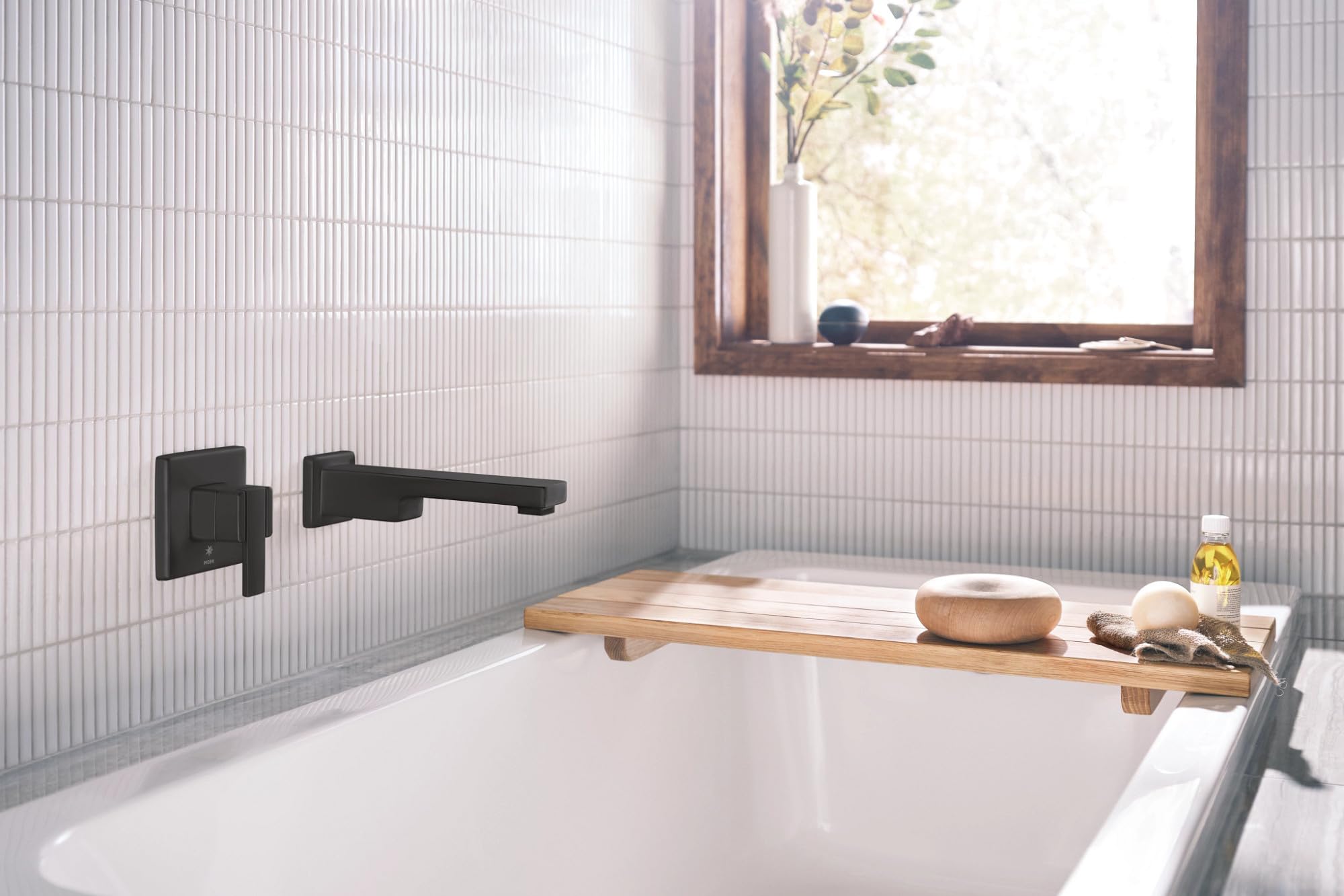 Open Box - Moen WTS911BL - Tub Filler Faucet
