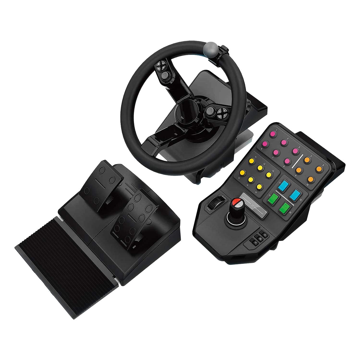 Open Box -  Logitech Heavy Equipment Bundle - Wheel and pedals set - wired - for PC