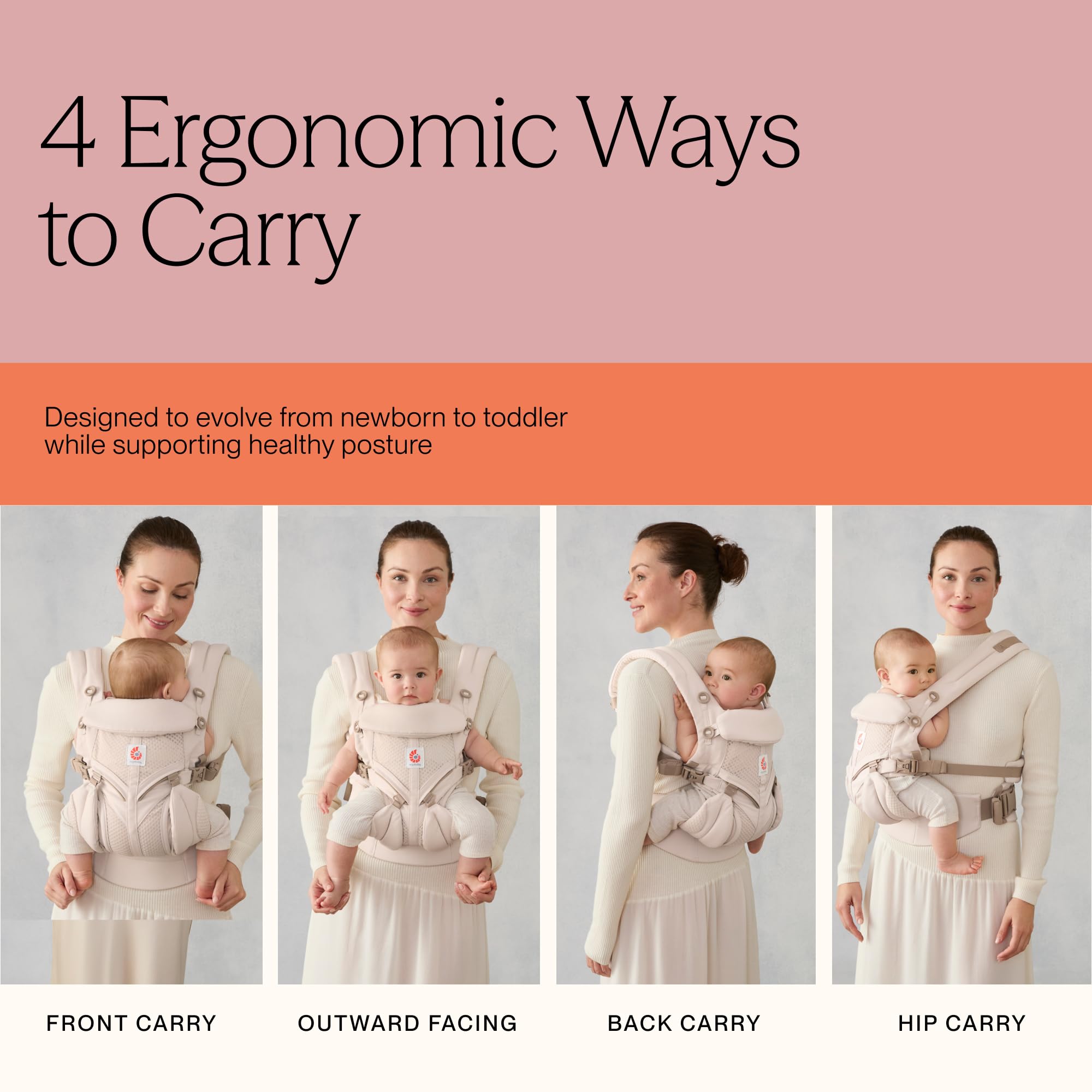 Canguru Ergobaby Omni 360 Baby Carrier - Soft Touch Black