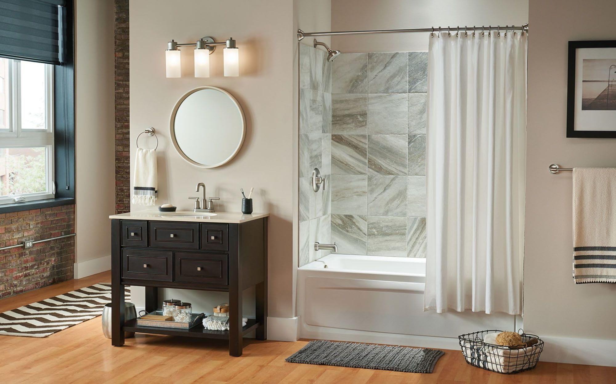 Open Box - Moen CSIDN0763BN 20.96" Wide 3 Vanity Lights from the Iso Collection