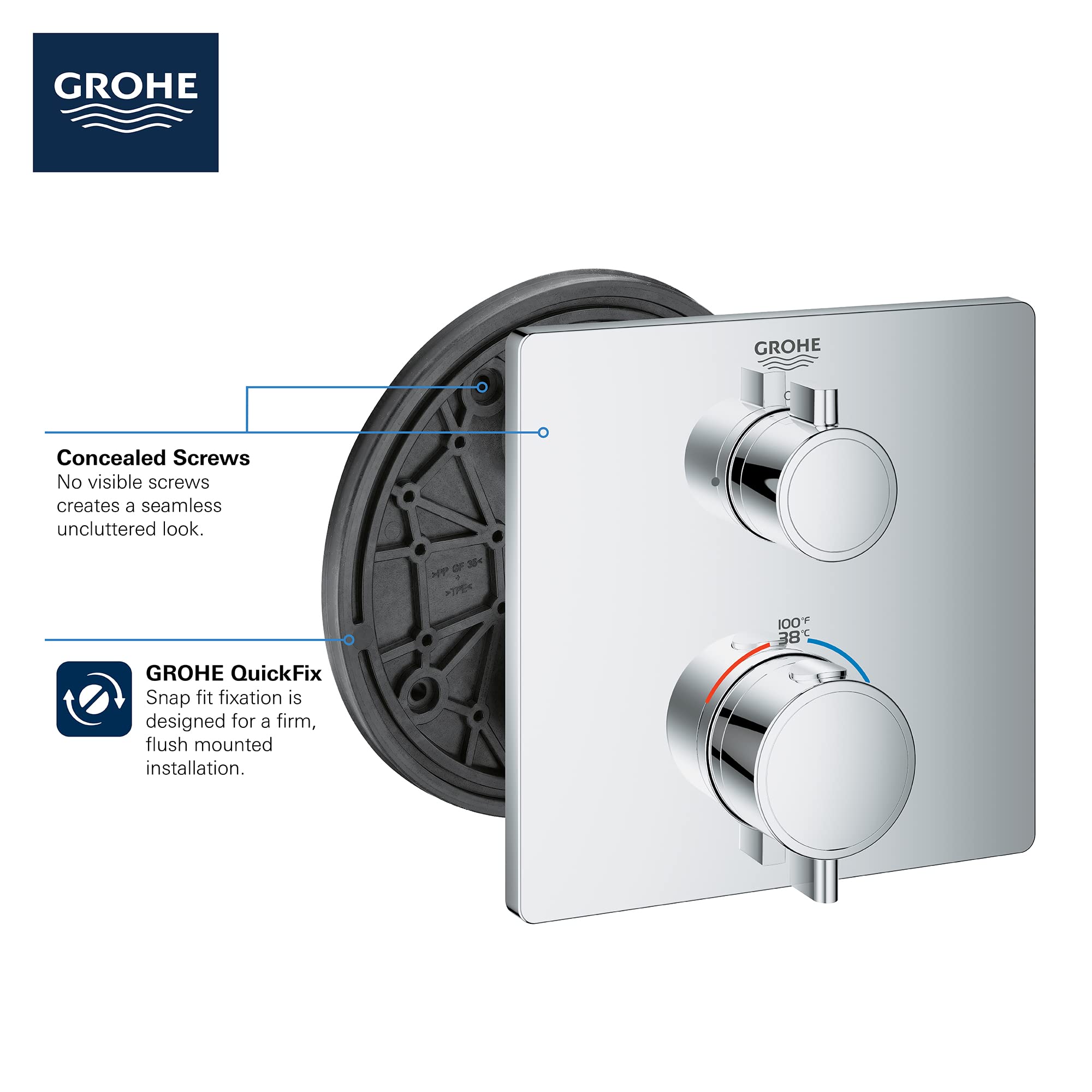 Open Box - Grohe 24110A00 - Valve Trim Only Showers