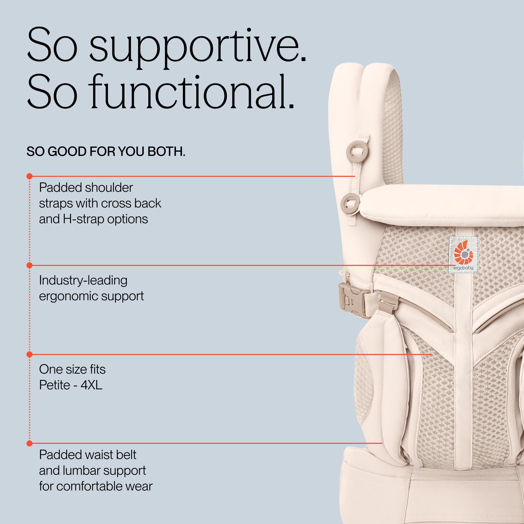 Canguru Ergobaby Omni 360 Baby Carrier - Soft Touch Black