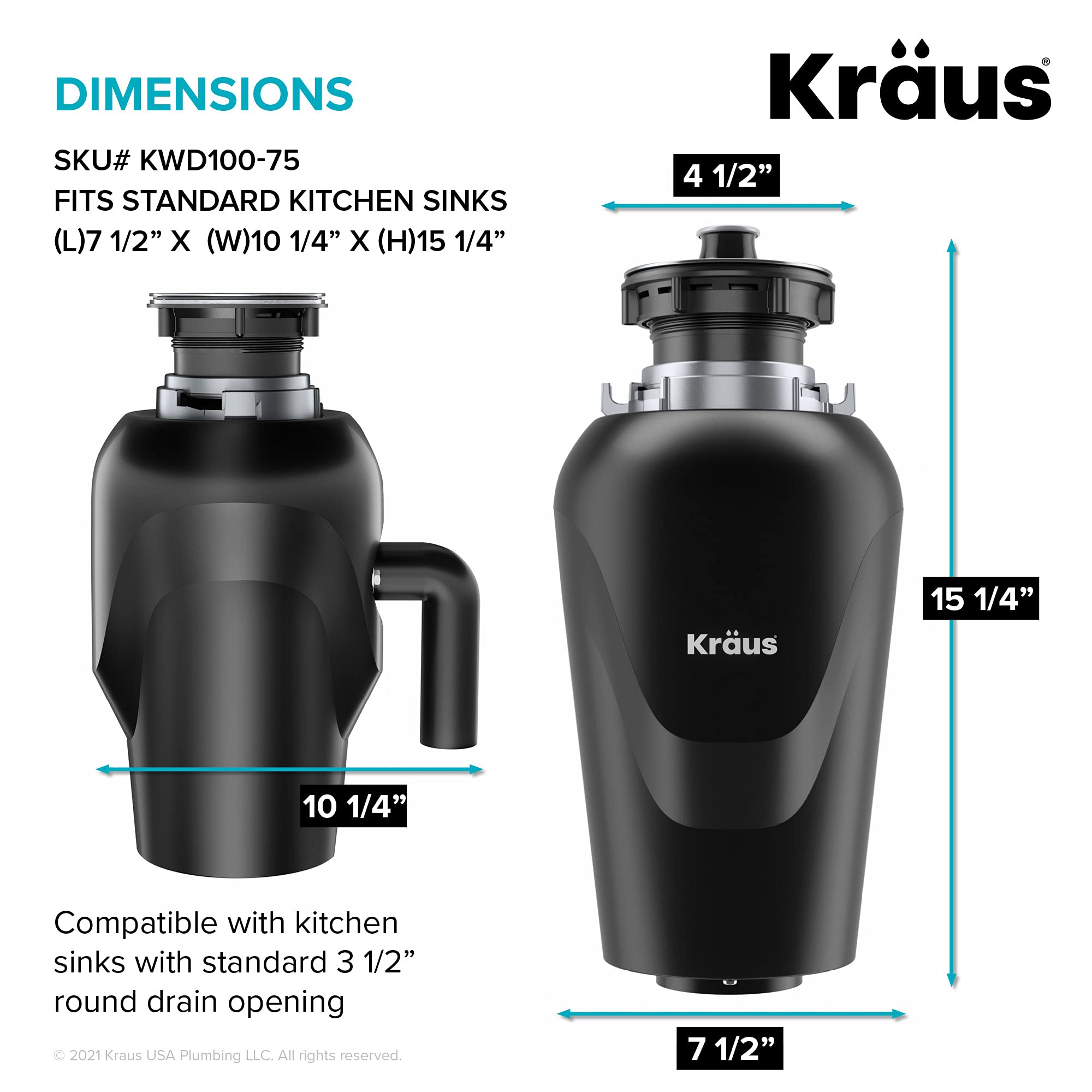 Open Box - Kraus KWD100-75MBL - Garbage Disposal Faucet