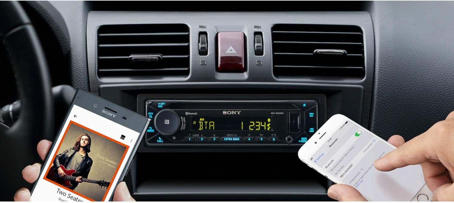 Sony MEX-N5300BT Car Stereo Single Din Radio with Bluetooth, CD Player, USB/AUX