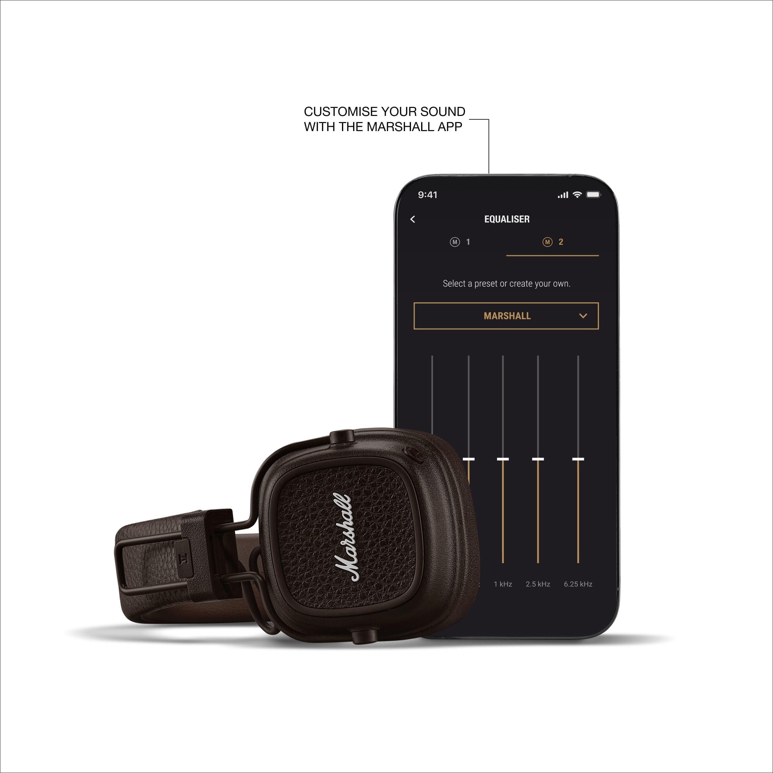 Certified Refurbished - Marshall Major V On-Ear Wireless Bluetooth Headphones (Brown) MarshallBullseye Deals