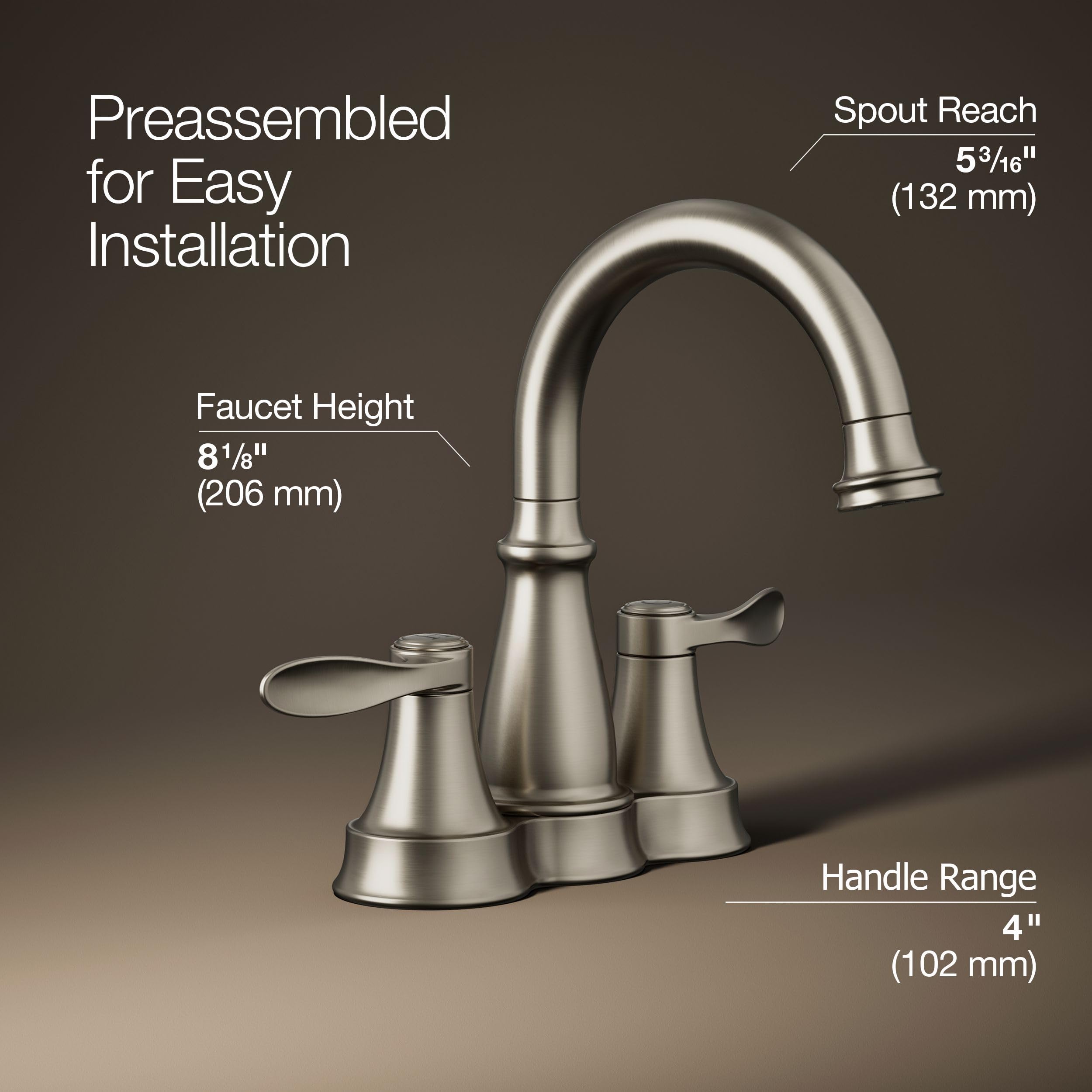 Open Box - Kohler K-27378-4-BN - Bathroom Sink Faucets Faucet