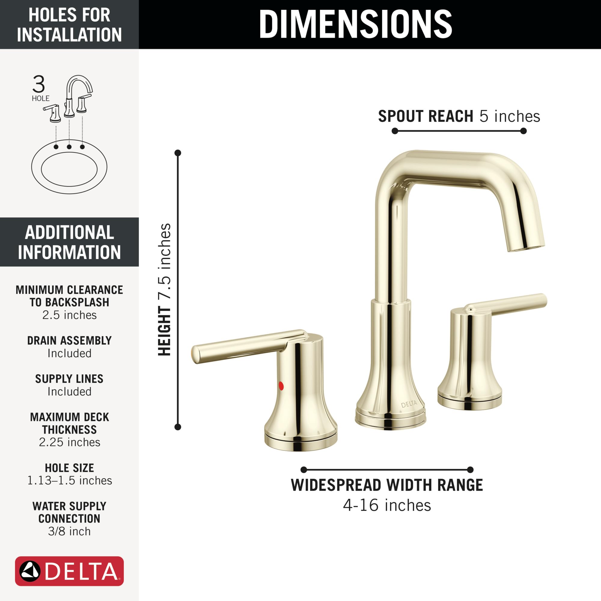 Open Box - Delta 3554-PNMPU-DST - Bathroom Sink Faucets Faucet