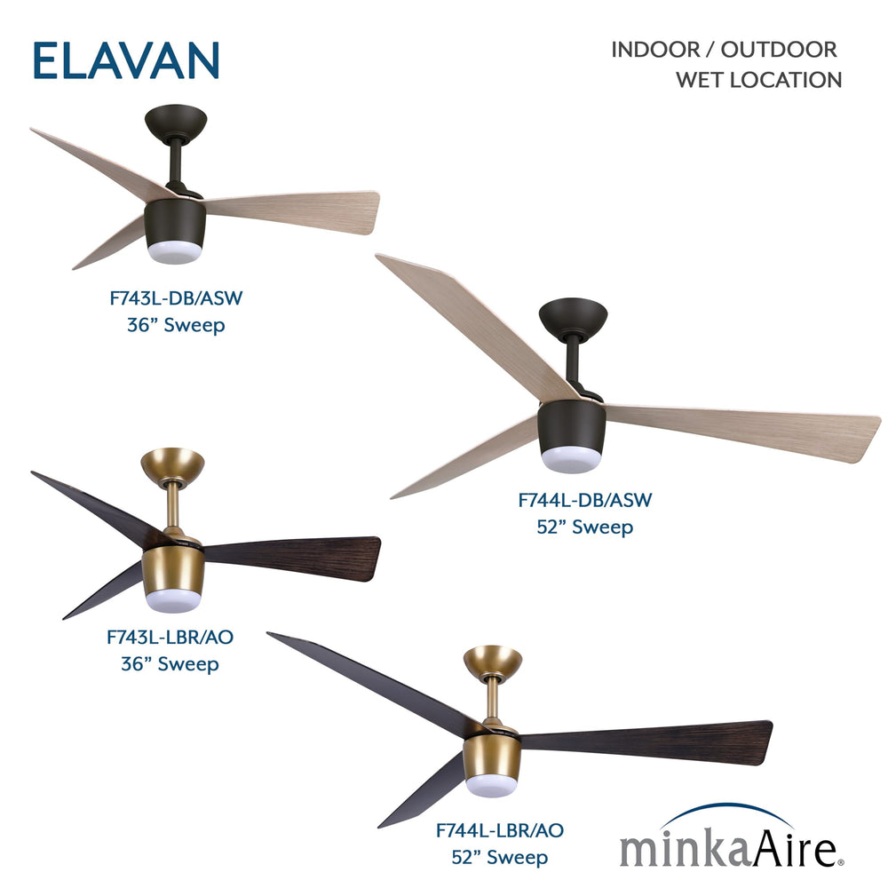 Open Box - MinkaAire F744L-DB/ASW - Ceiling Fans Fans