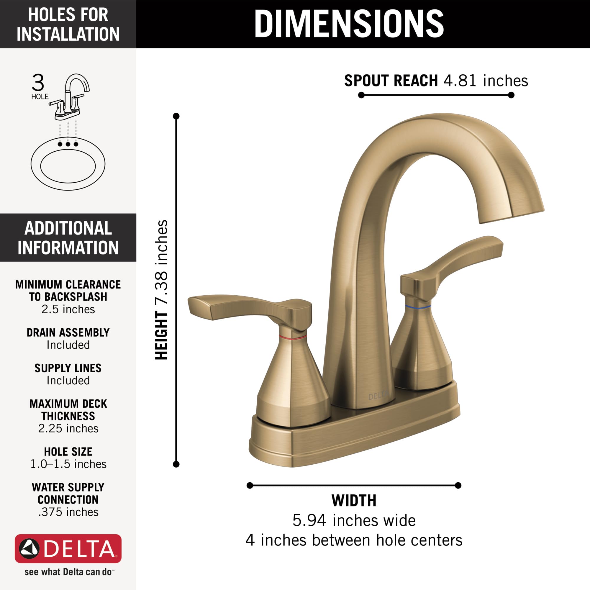 Open Box - Delta 25775-CZ-PR-MPU-DST - Bathroom Sink Faucets Faucet