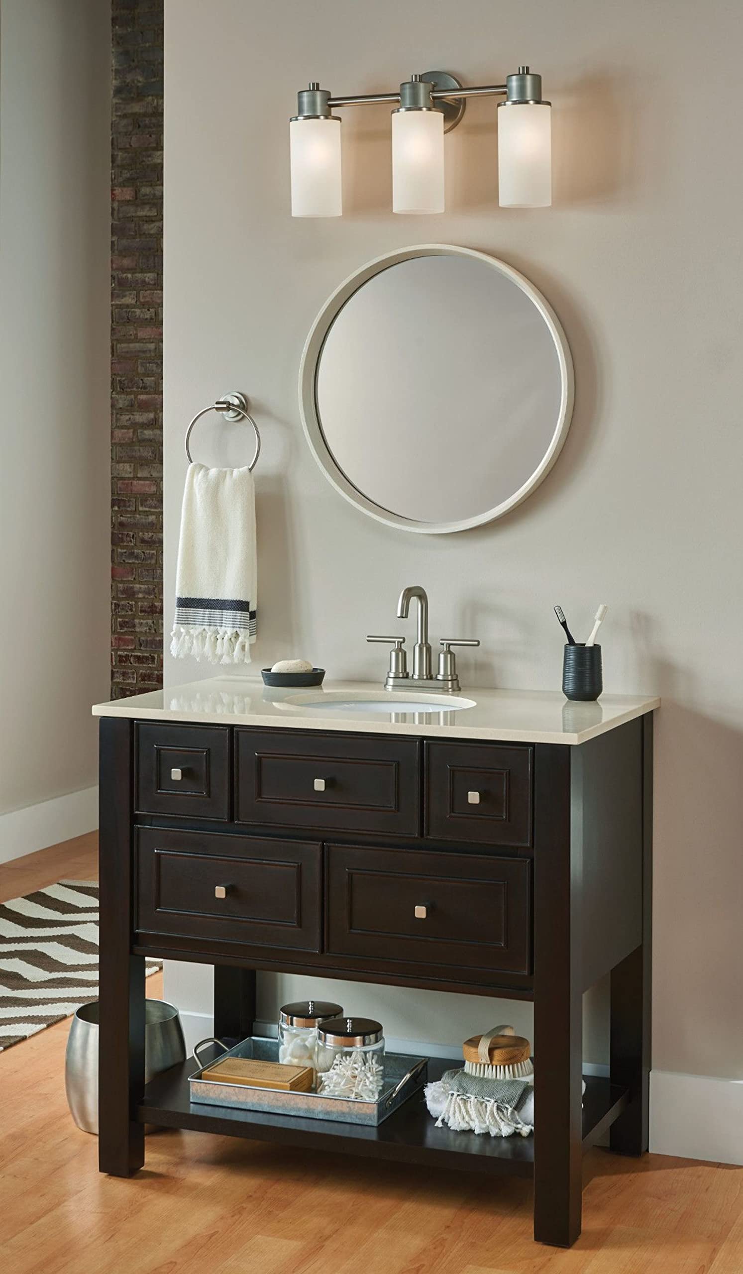 Open Box - Moen CSIDN0763BN 20.96" Wide 3 Vanity Lights from the Iso Collection