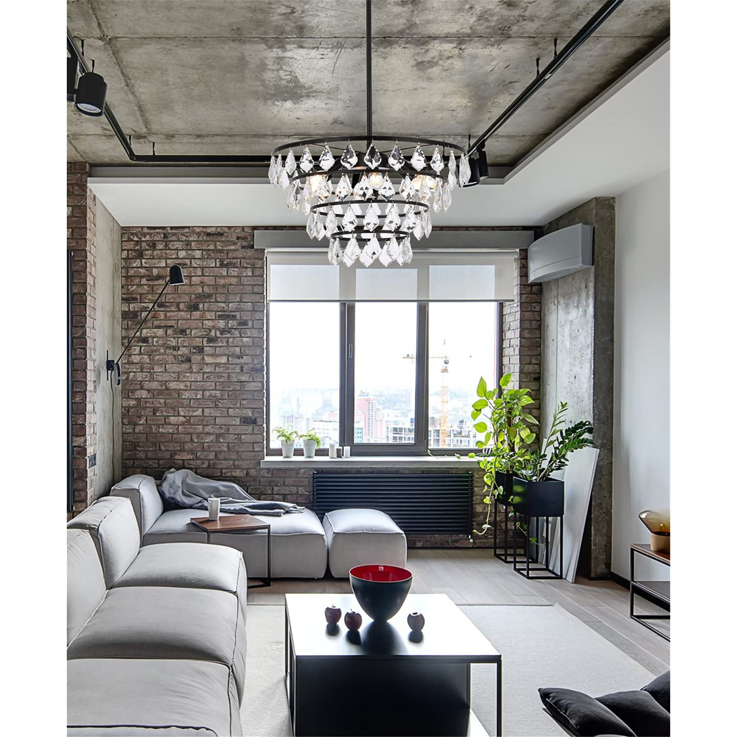 Open Box - Elegant Lighting 1101D20BK - Chandeliers Indoor Lighting