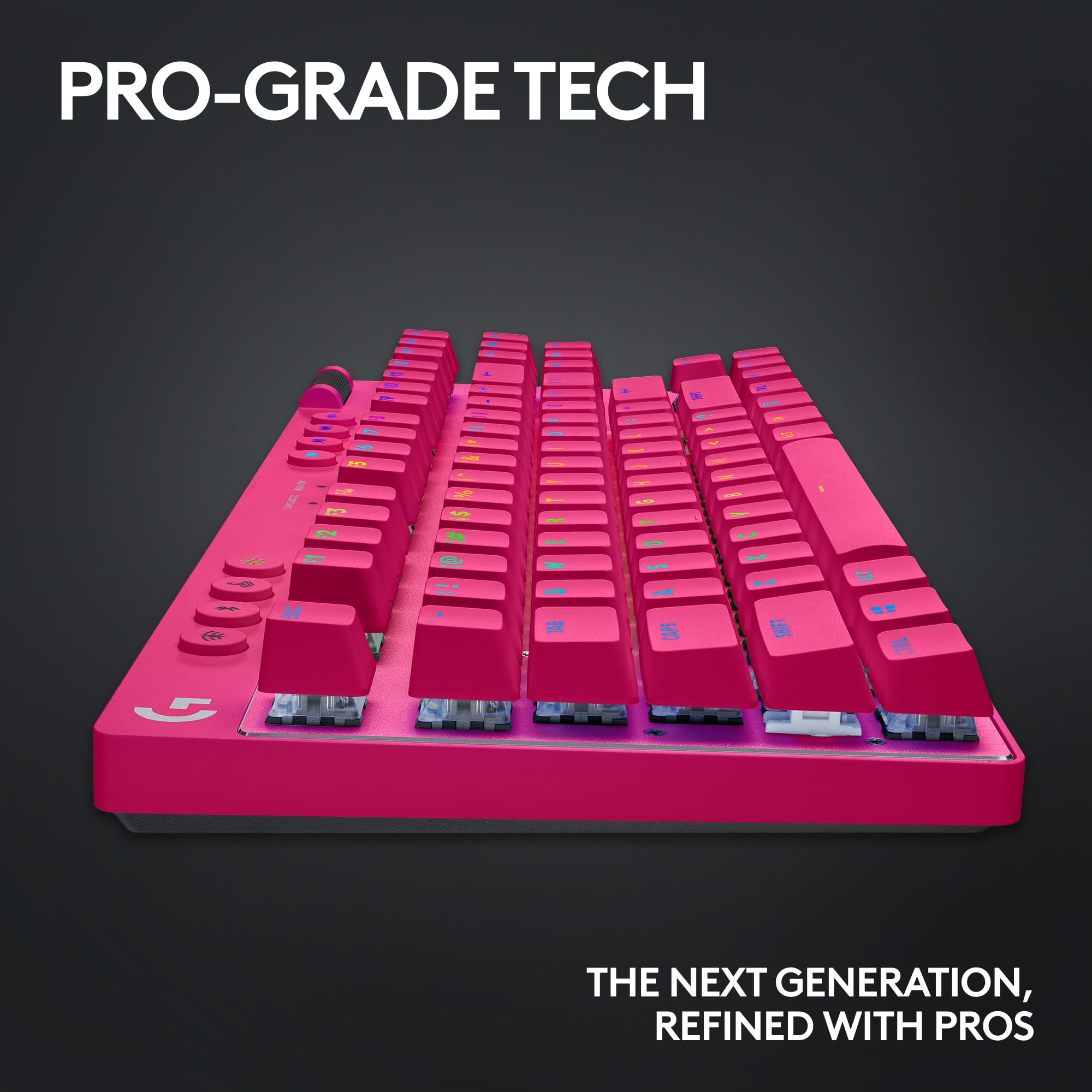 Refurbished - G PRO X TKL LIGHTSPEED Gaming Keyboard-MAGENTA-US-2.4GHZ/BT-TACTILE 920-012154
