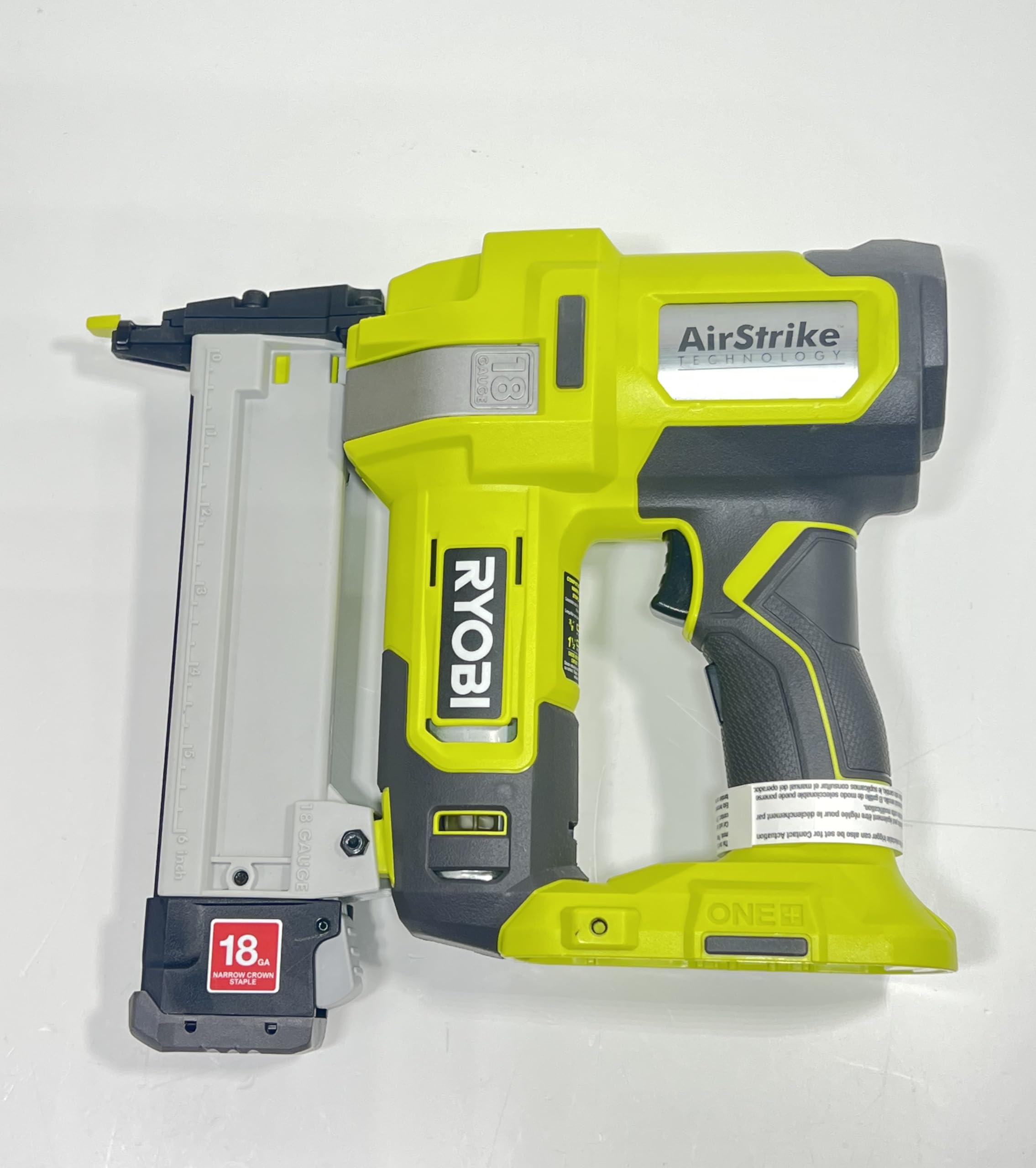 Open Box -  RYOBI 18V ONE+ AirStrike 18-Gauge Cordless Lithium-Ion Narrow Crown Stapler (Tool-Only)